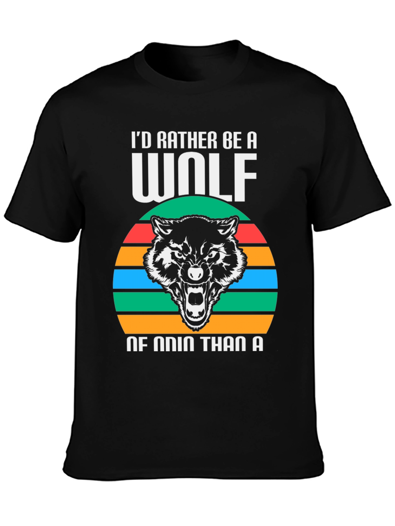 Black Wolf of Odin Graphic Tee view 3
