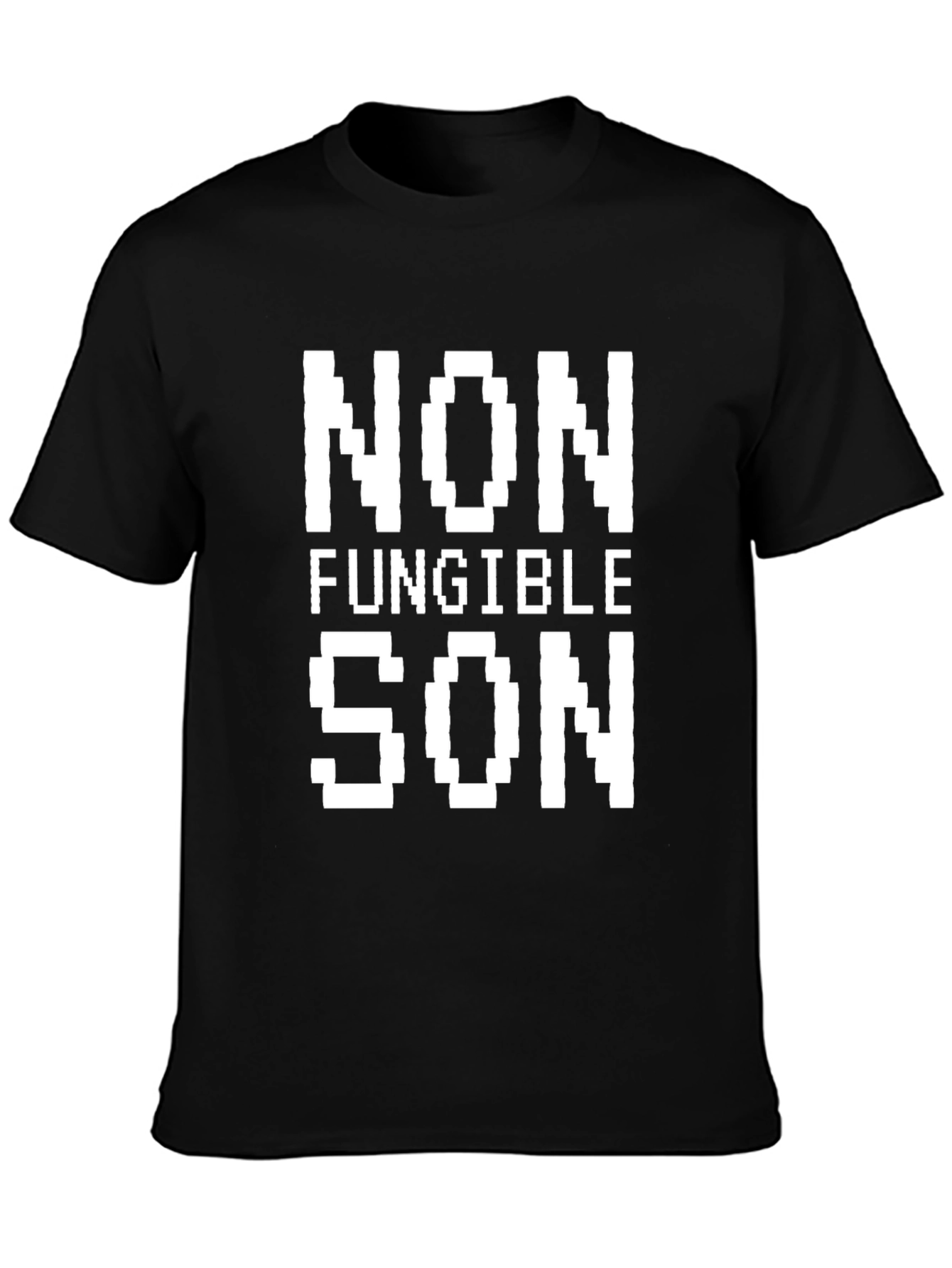 Black Non-Fungible Son Pixel Art T-Shirt - Black view 3