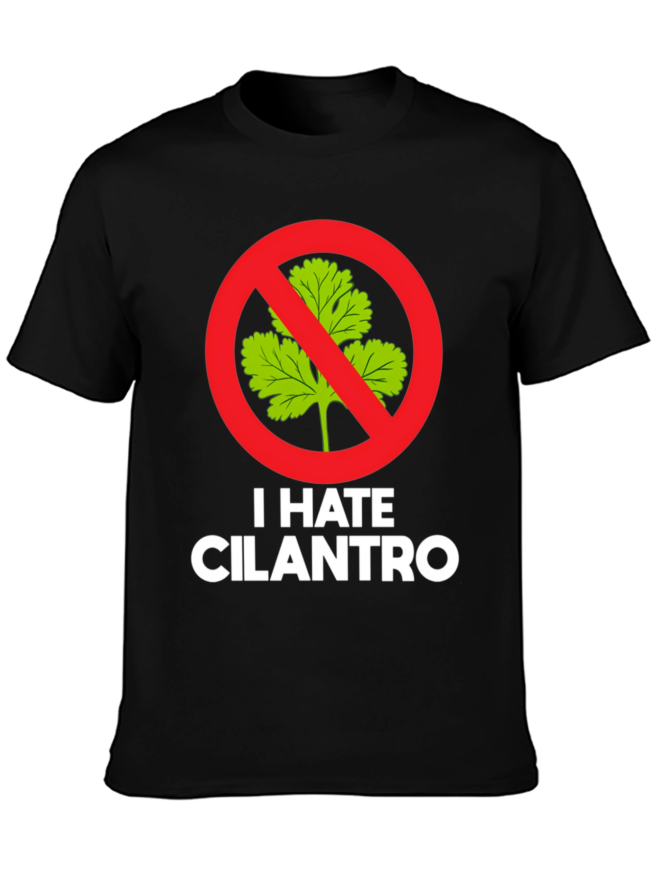 Black I Hate Cilantro Graphic Tee view 3
