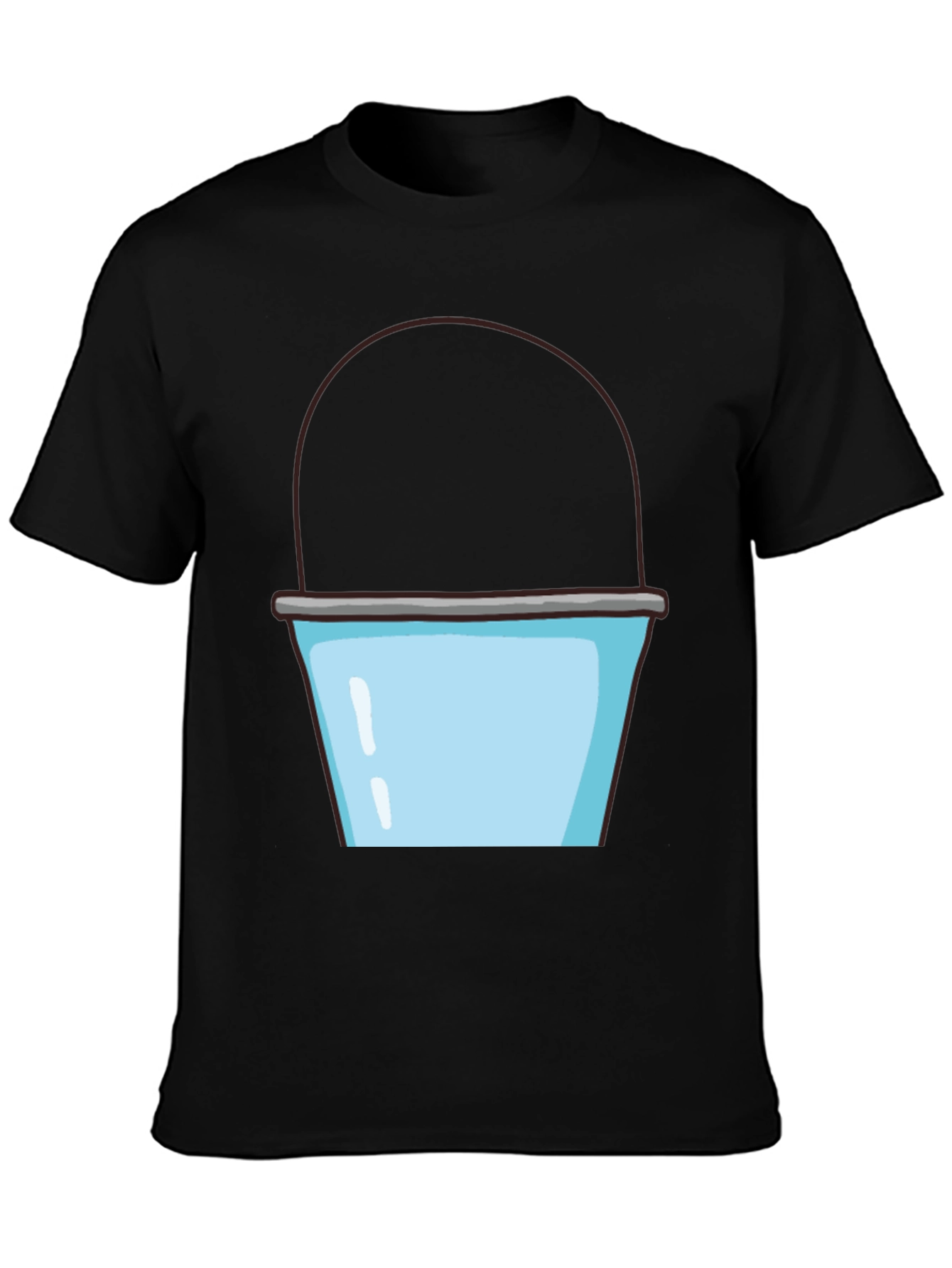 Black Bucket Graphic T-Shirt - Fun Novelty Tee view 3
