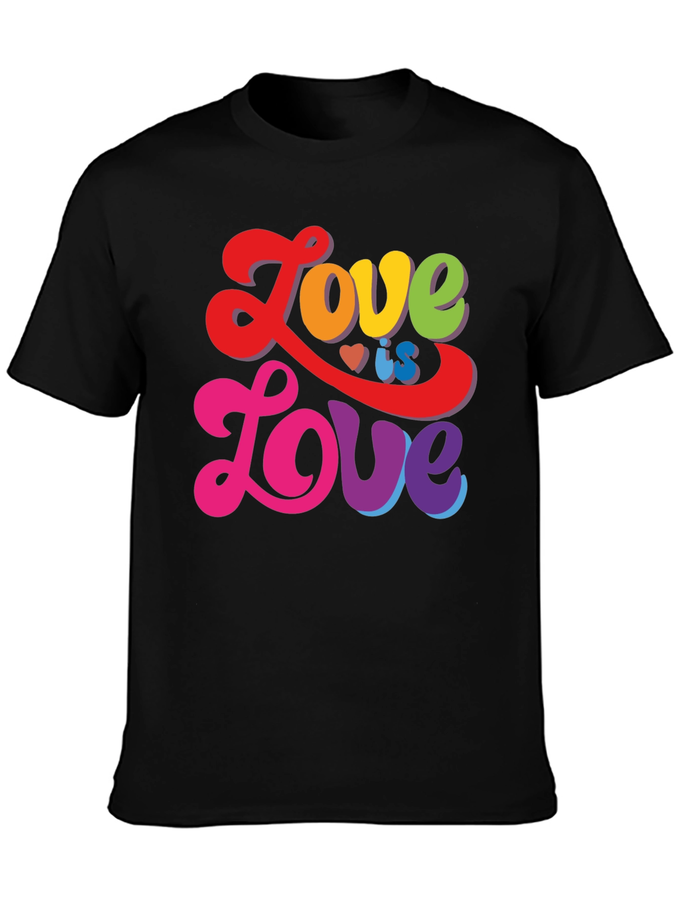 Black Love is Love Rainbow Graphic Tee view 3