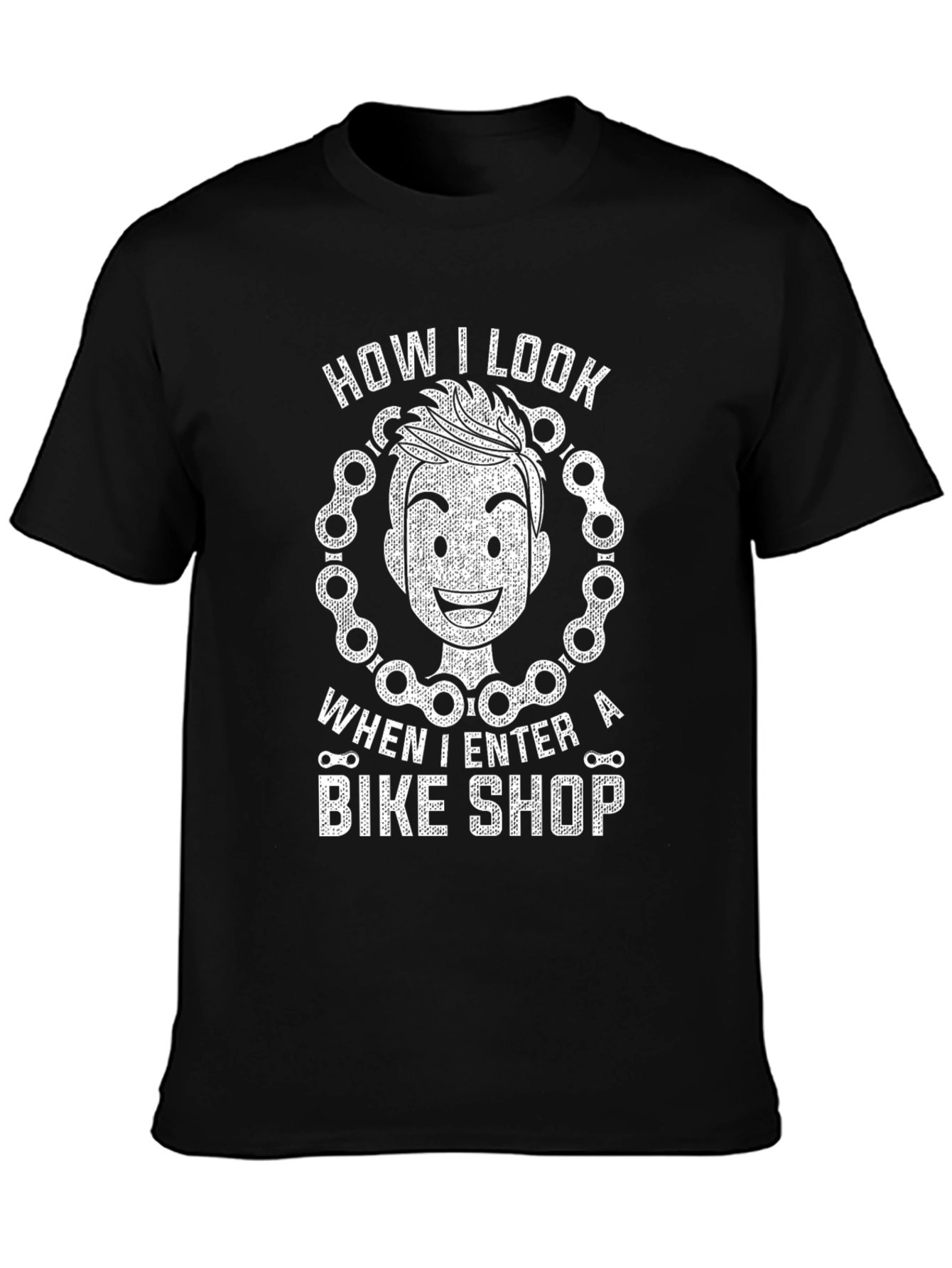 Black Bike Shop T-Shirt - Cyclist Humor Tee view 3