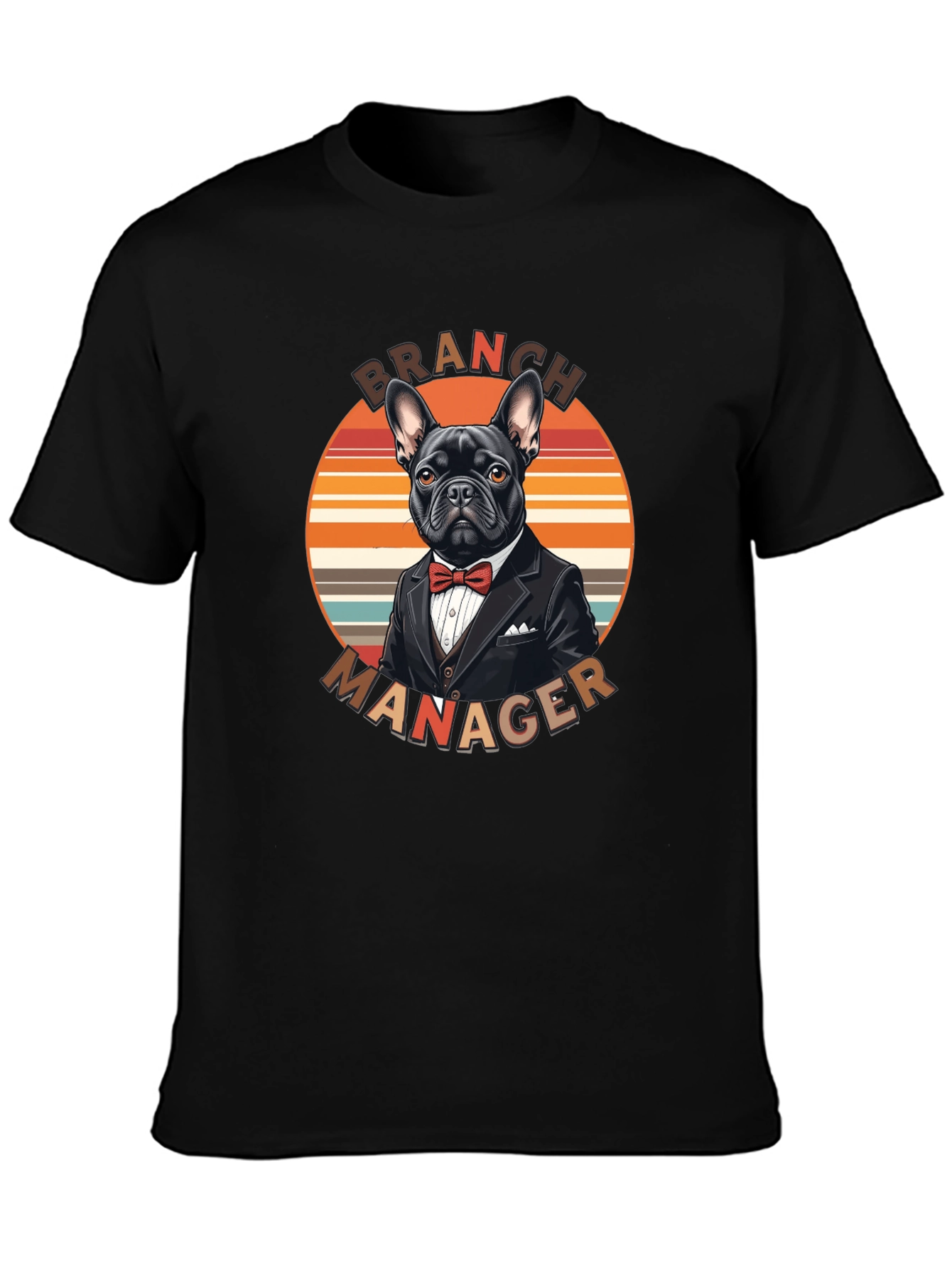 Black Branch Manager Dog T-Shirt, Funny Canine Apparel view 3