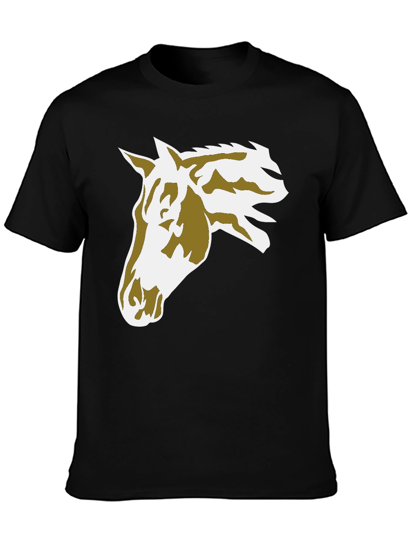 Black Horse Graphic Tee - Black Cotton Blend view 3