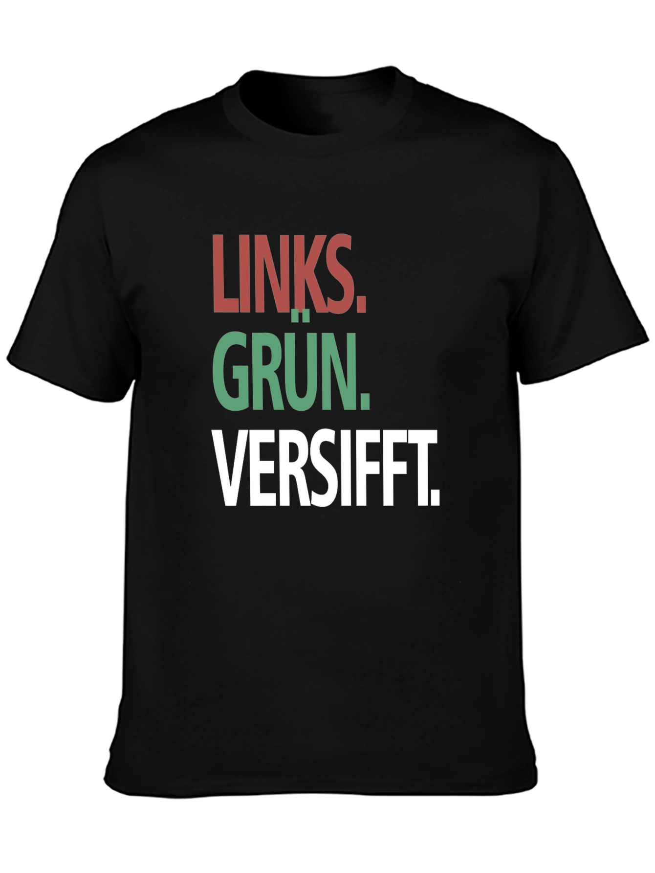 Black Links. Grün. Versifft. T-Shirt view 3
