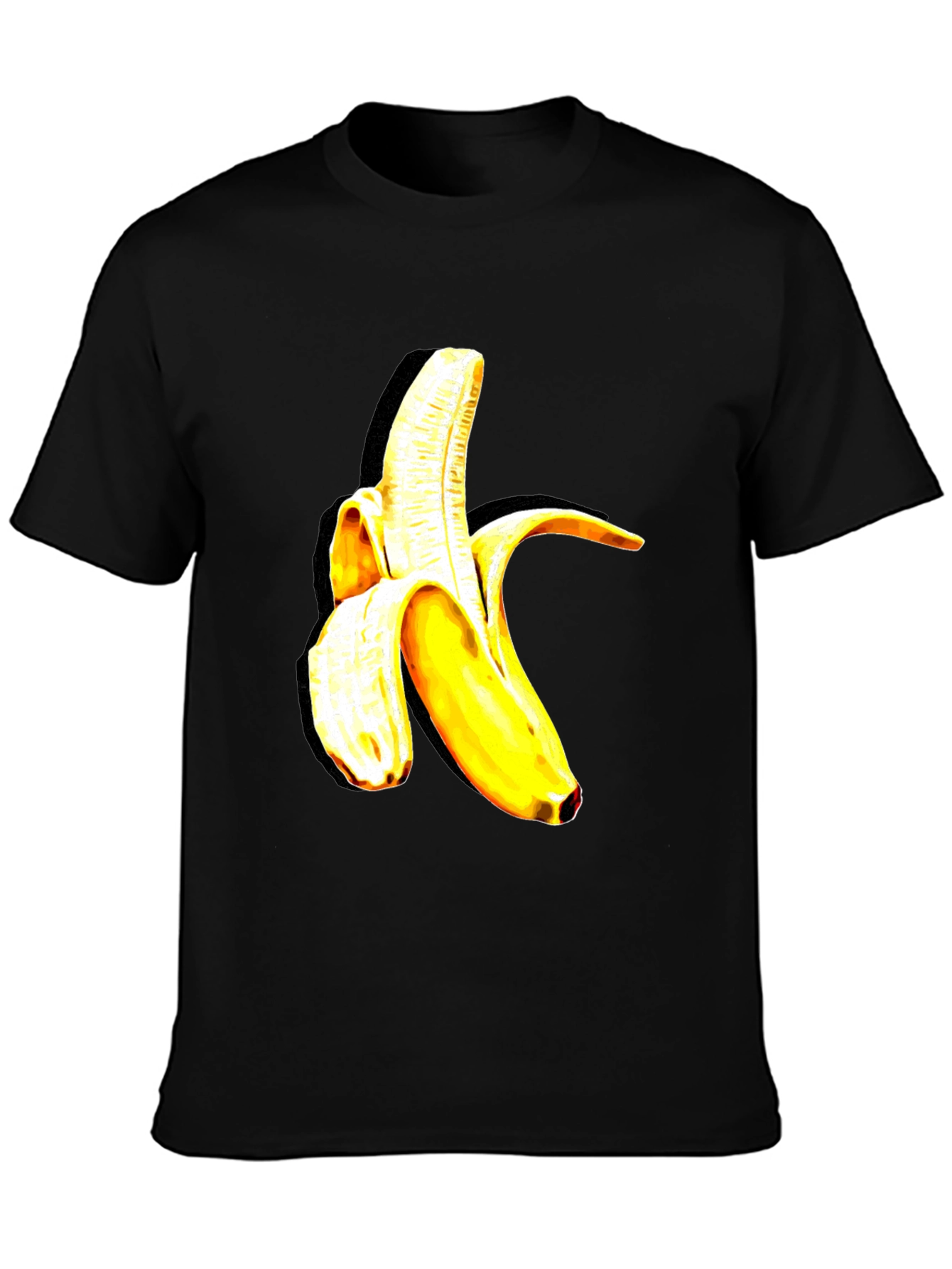 Black Banana Graphic Tee - Trendy Fruit Design view 3