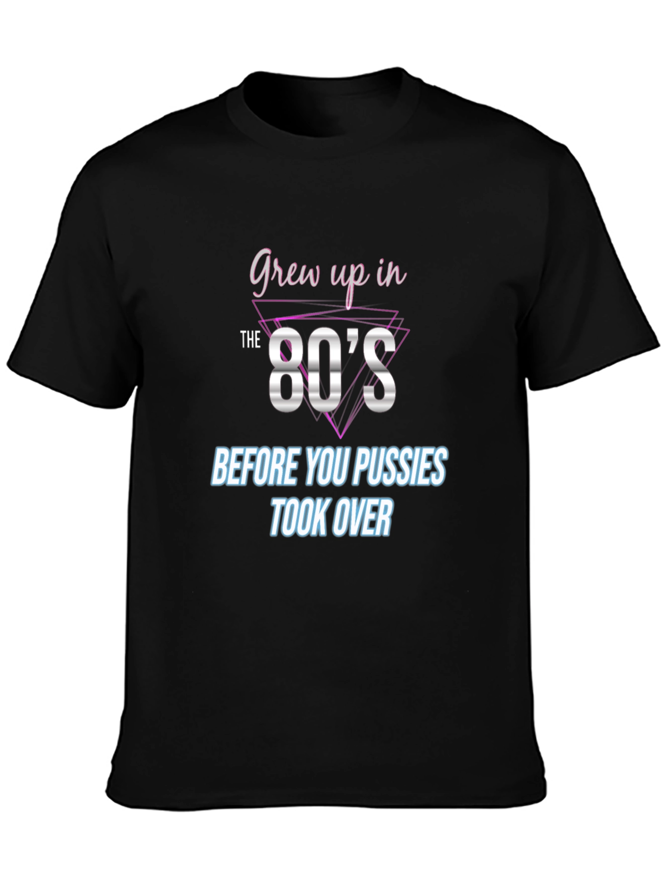 Black Grew Up In The 80's T-Shirt Funny Novelty Tee view 3