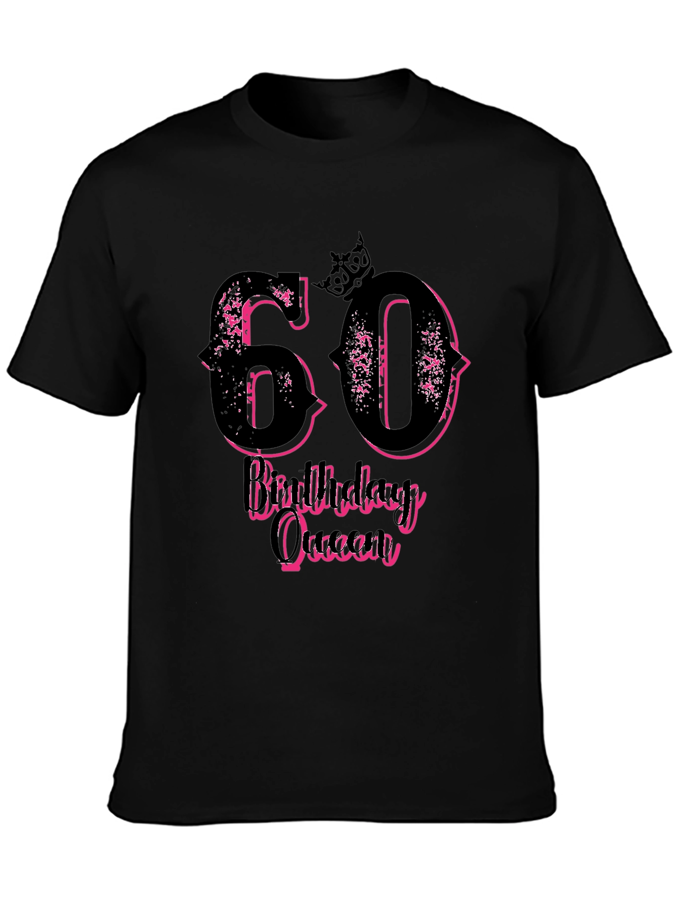 Black 60th Birthday Queen T-Shirt - Stylish & Fun! view 3