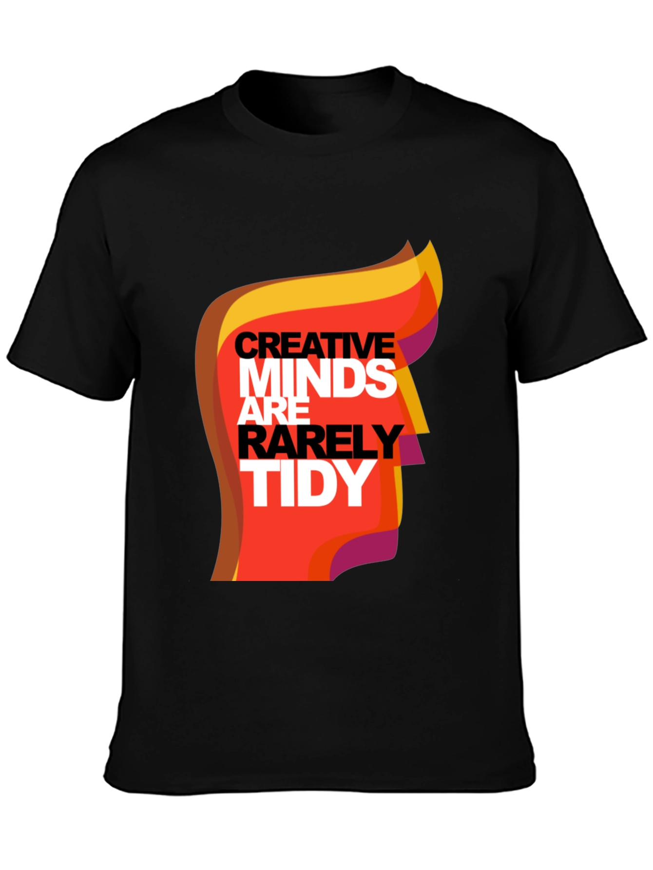 Black Creative Minds Graphic Tee - Unisex Black T-Shirt view 3