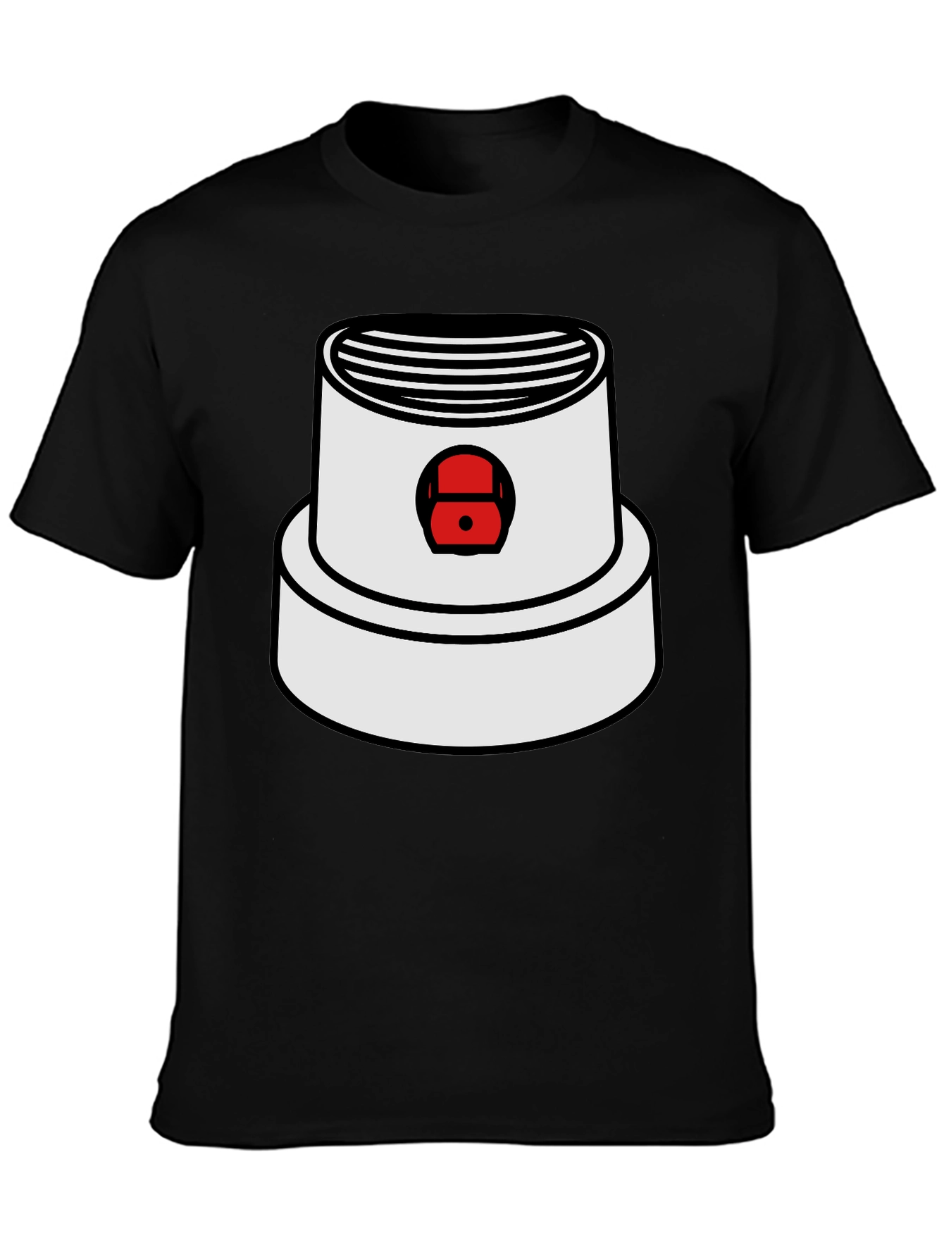 Black Spray Paint Cap Graphic Tee view 3