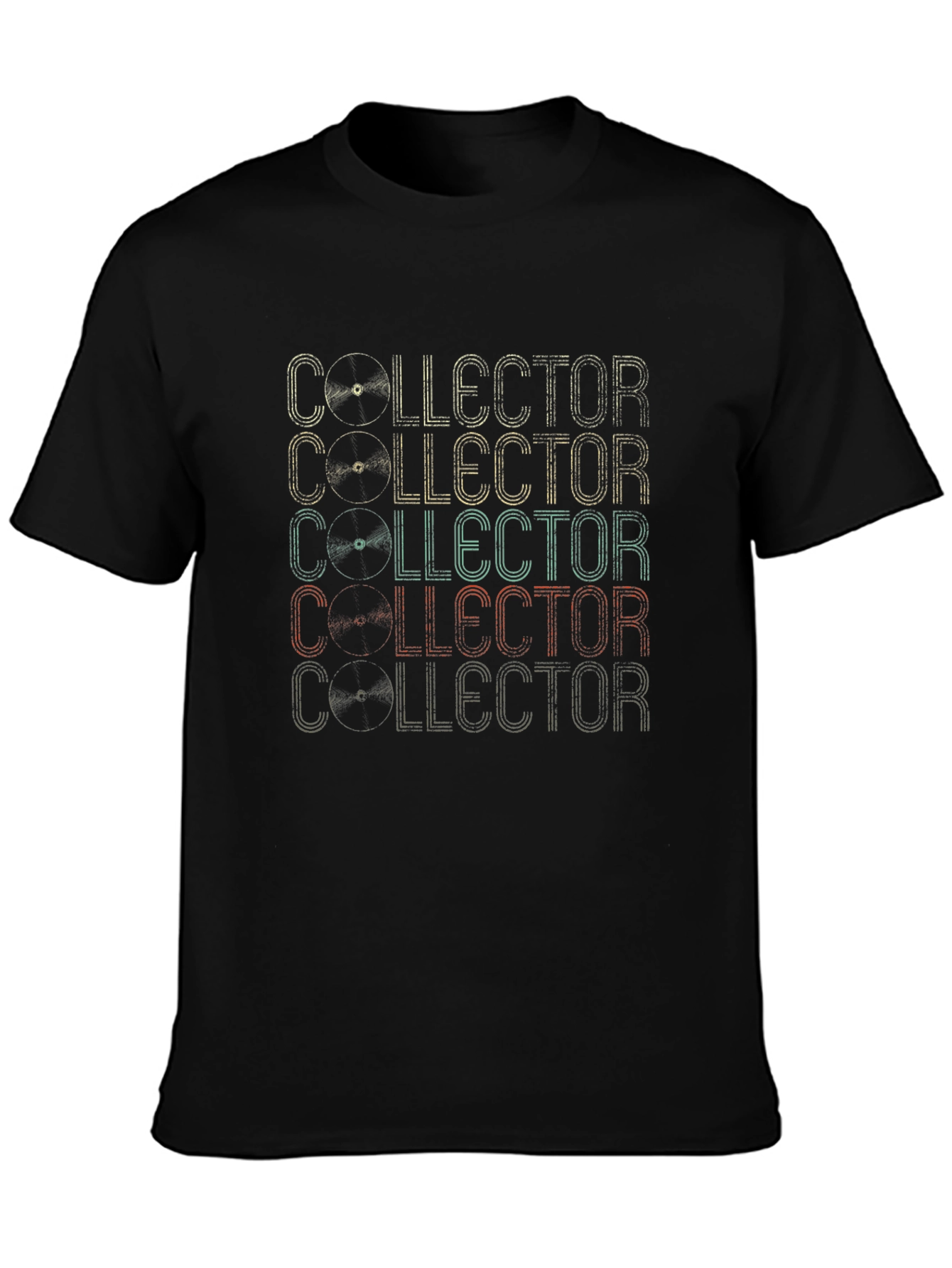 Black Vintage Collector T-Shirt Vinyl Record Music Lover Tee view 3