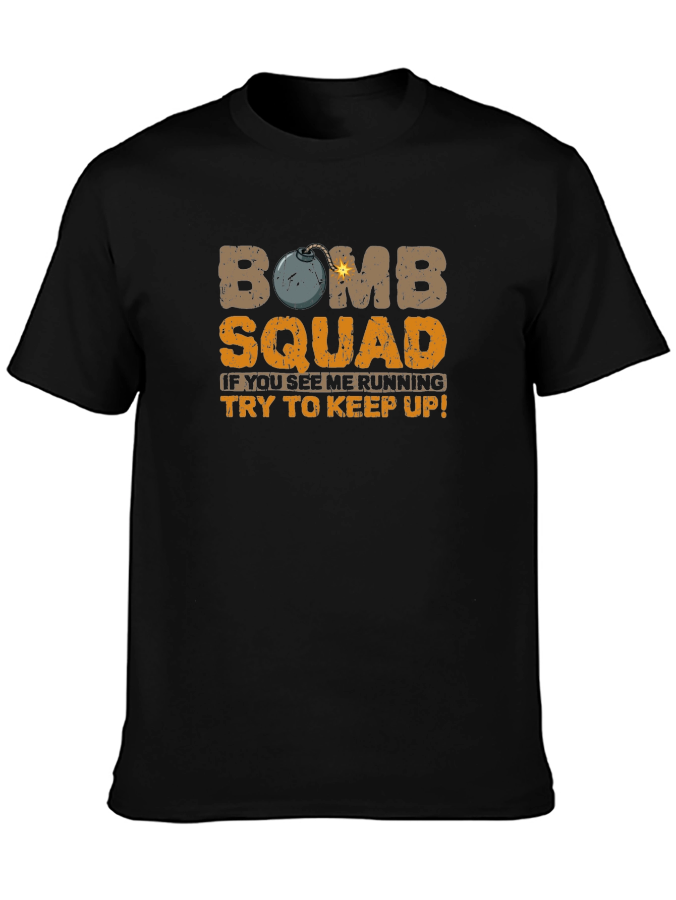 Black Bomb Squad T-Shirt - If You See Me Running! view 3