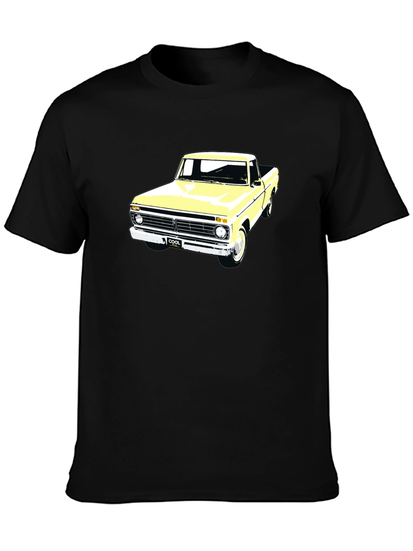 Black Classic Truck Graphic Tee - Cool Vintage Style view 3
