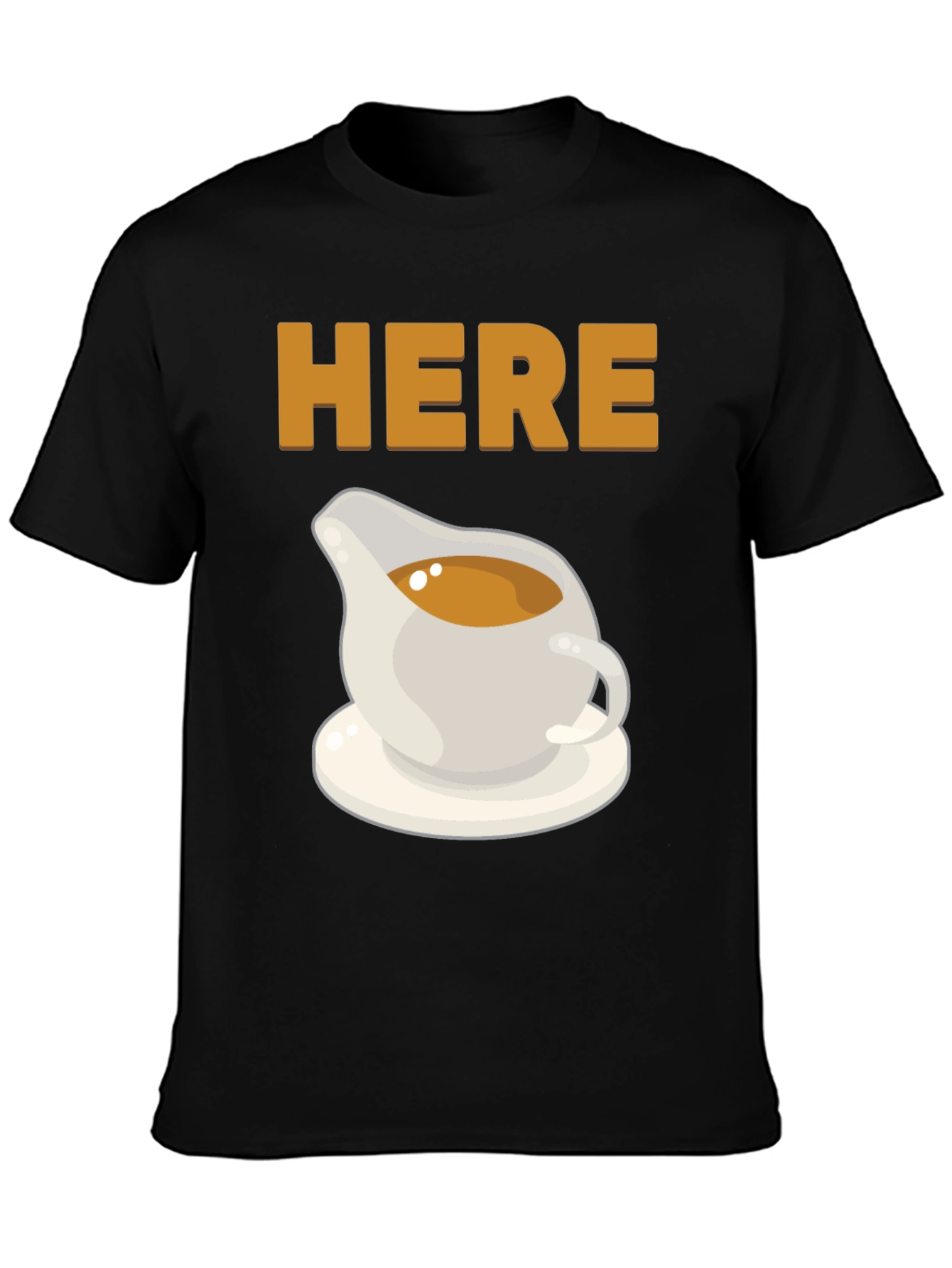 Black Here for the Gravy T-Shirt, Thanksgiving Tee view 3
