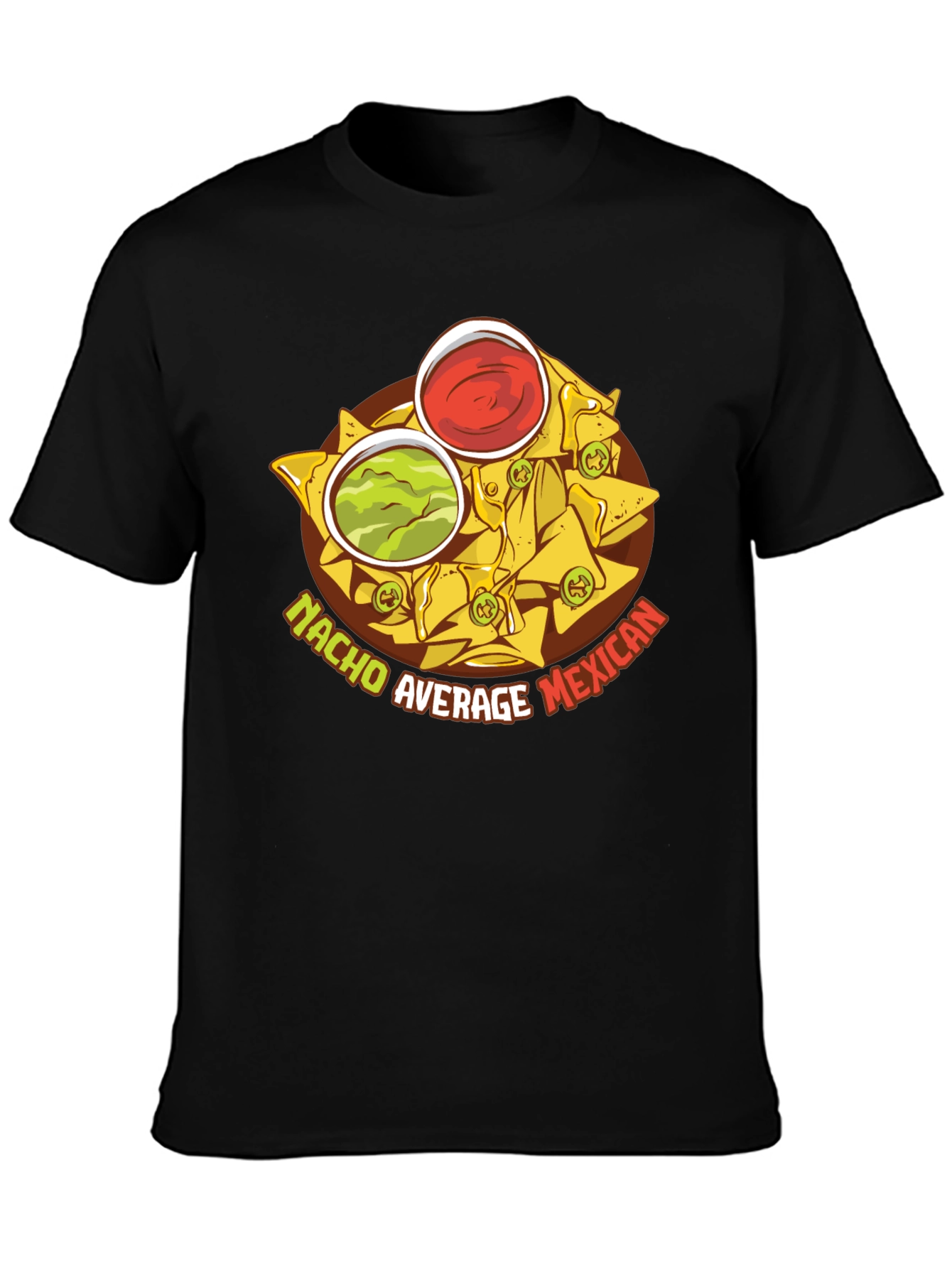 Black Nacho Average Mexican Food T-Shirt view 3