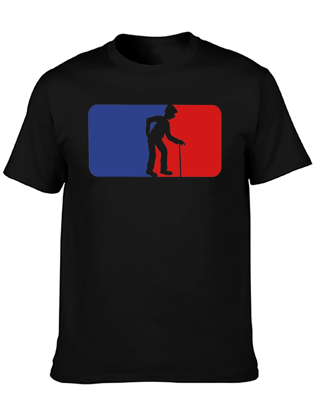 Black MLB Parody Old Man Black T-Shirt view 3