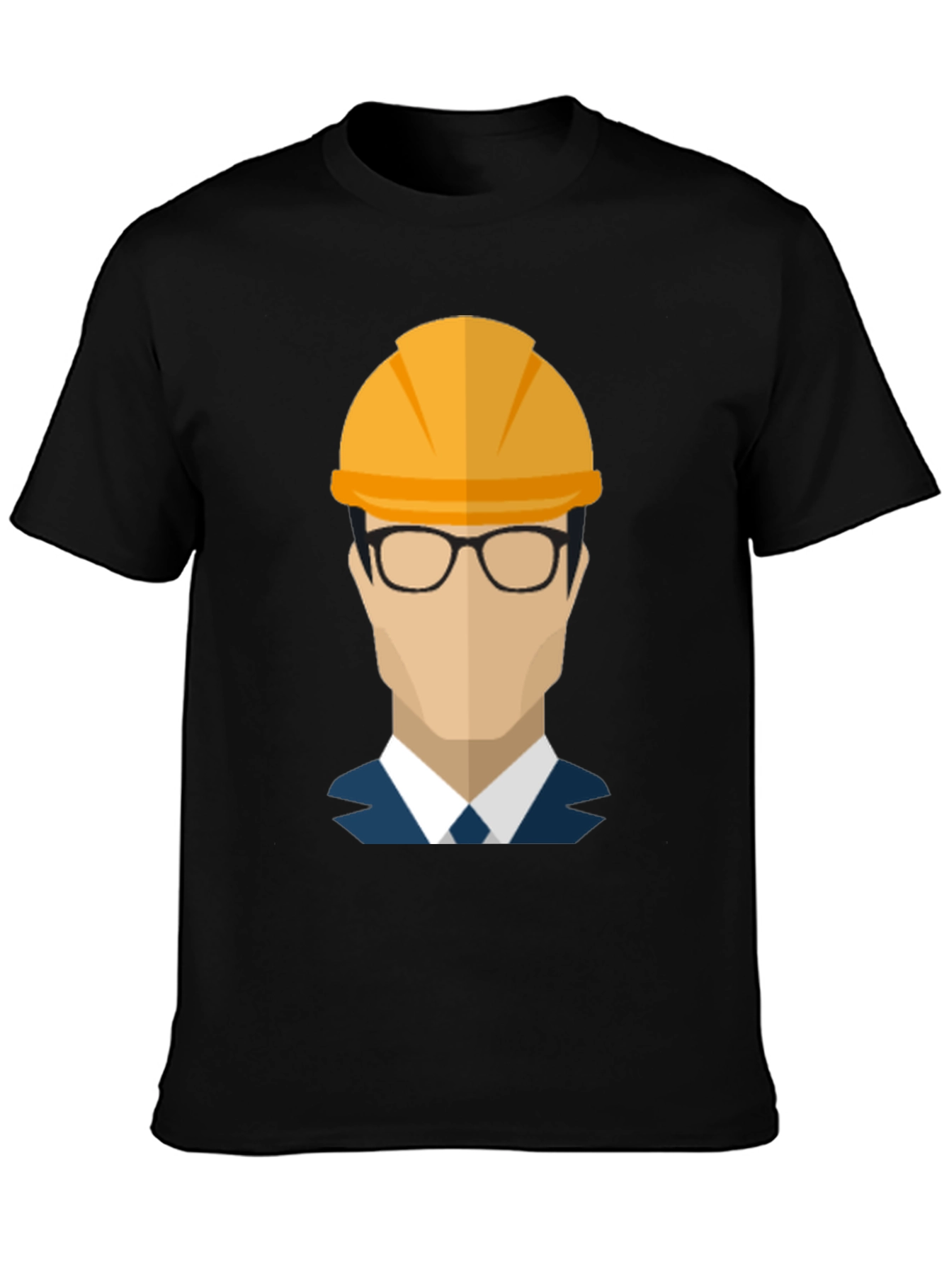 Black Construction Worker Graphic T-Shirt view 3