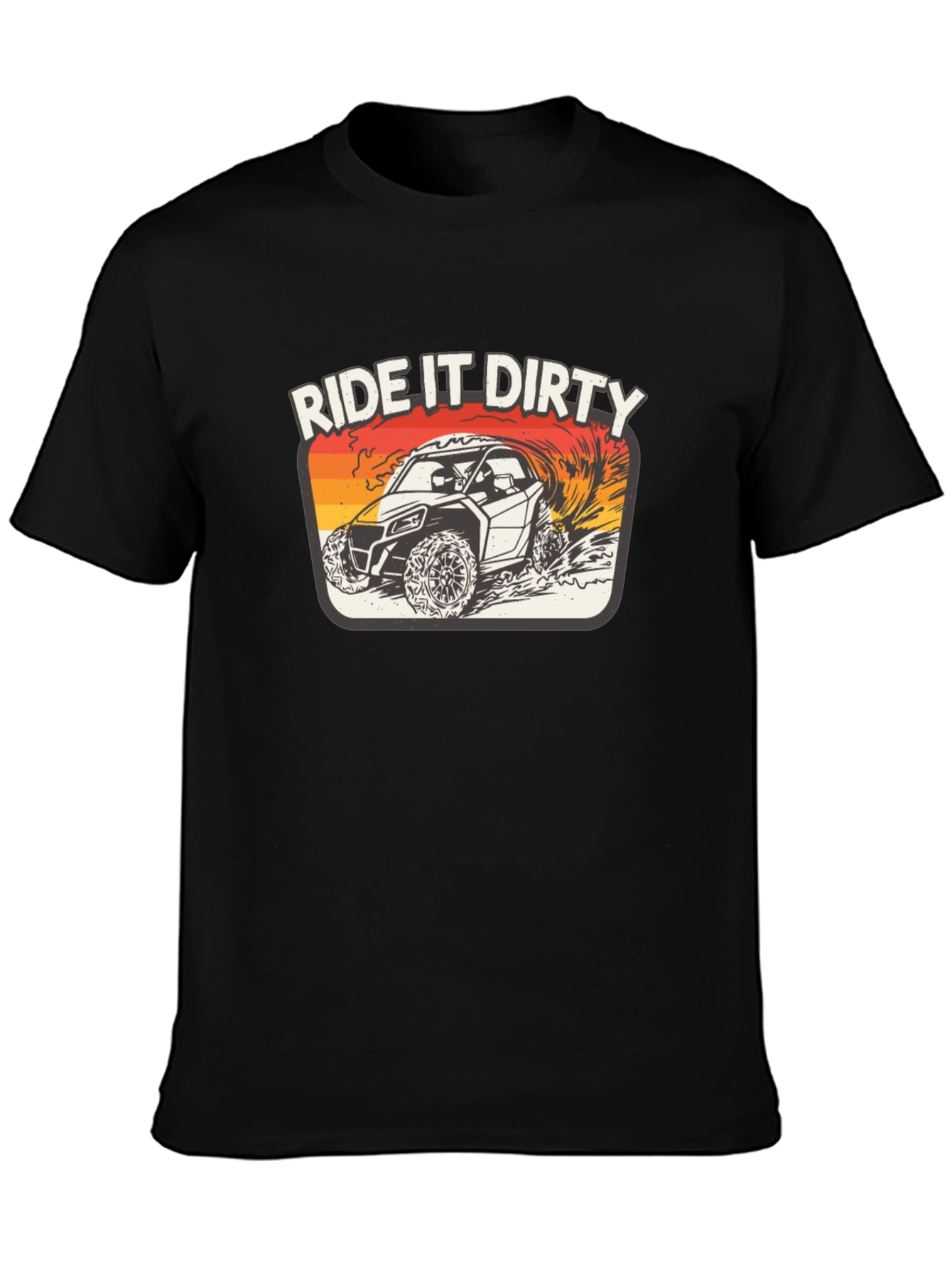 Black Ride It Dirty T-Shirt - Off Road Adventure view 3