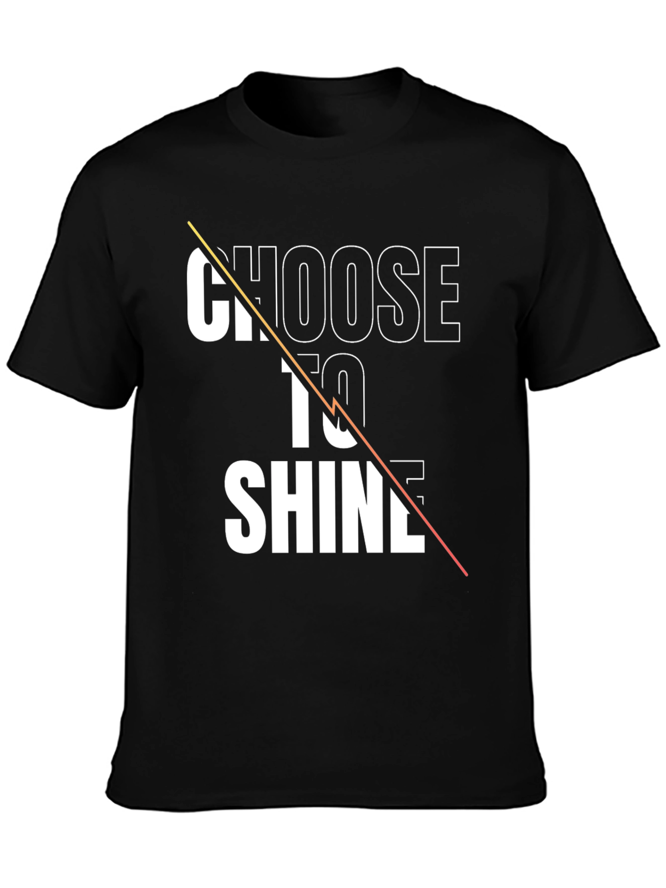 Black Choose to Shine Graphic Tee - Stylish Black T-Shirt view 3