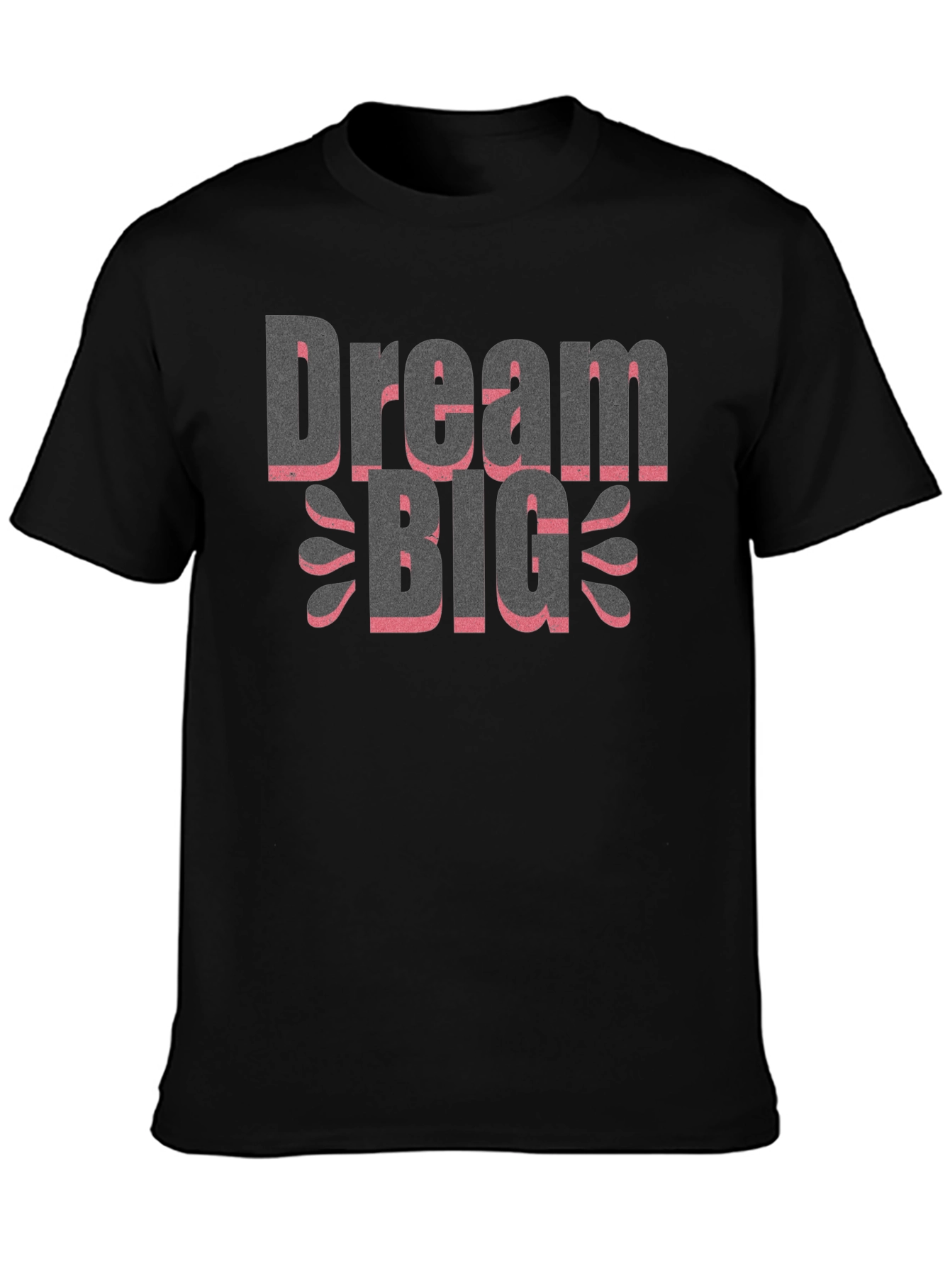Black Dream Big Graphic Tee - Trendy Black T-Shirt view 3