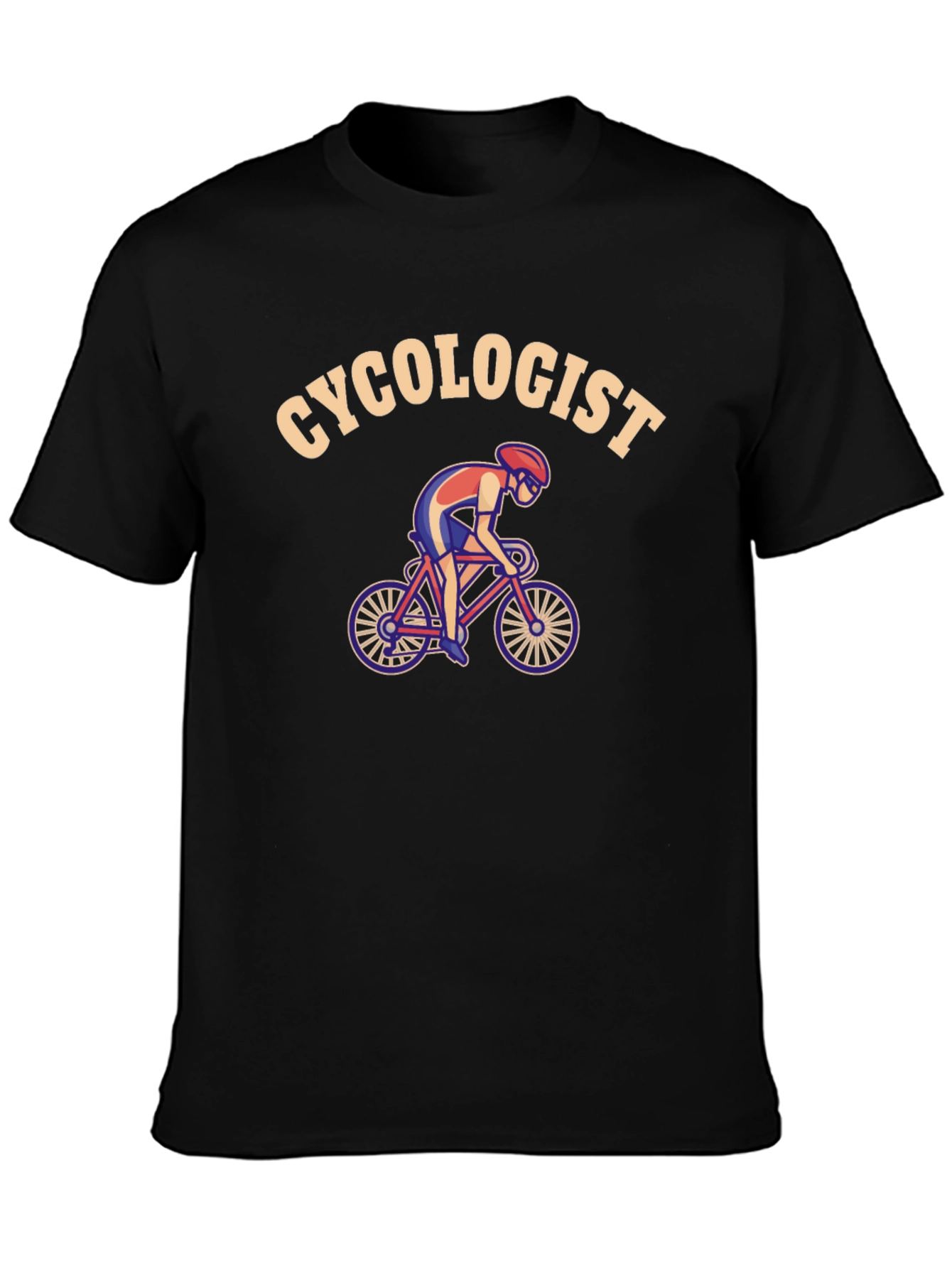 Black Cycologist T-Shirt - Cyclist Humor Tee view 3