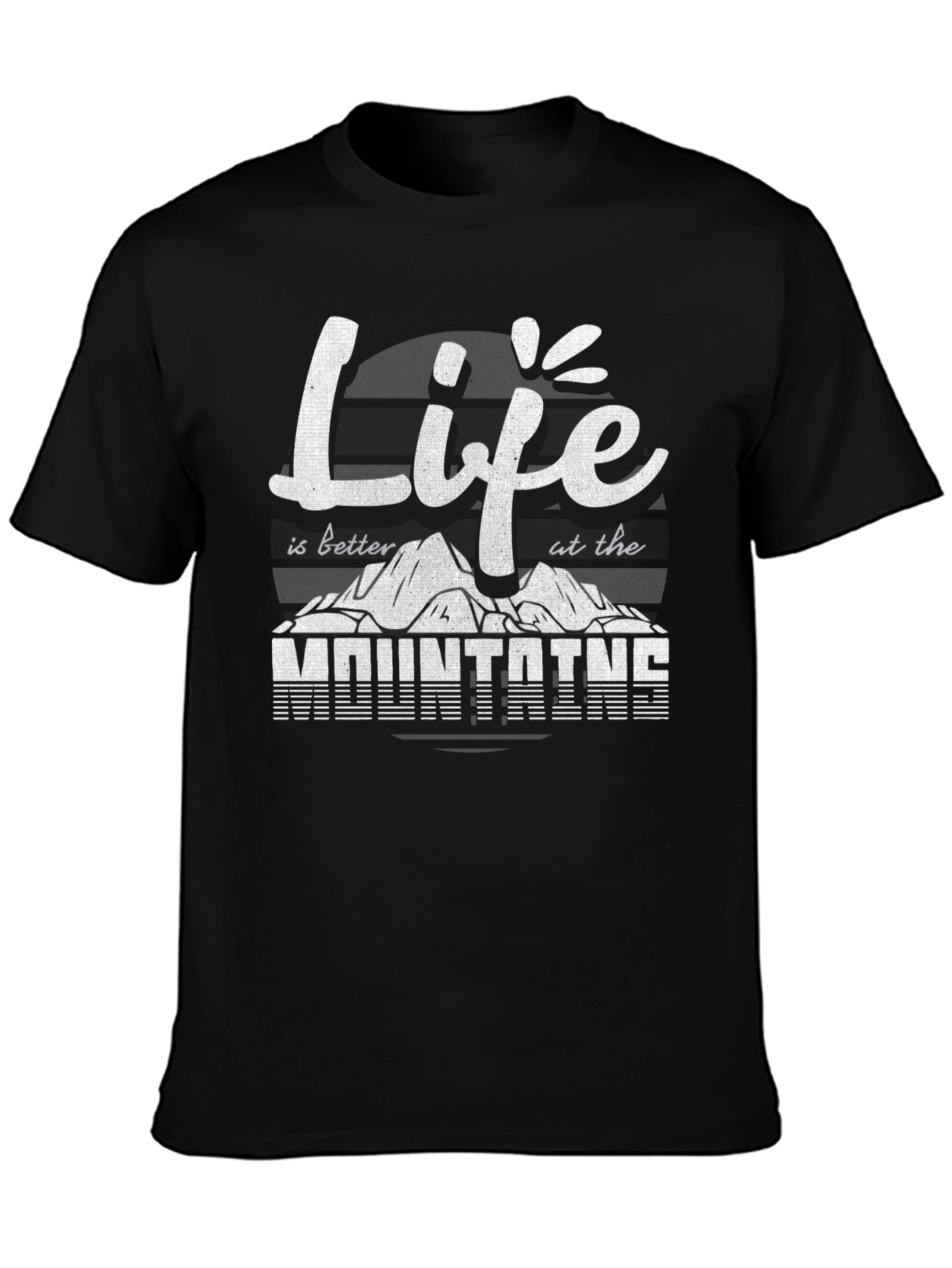 Black Life is Better at the Mountains Black T-Shirt view 3
