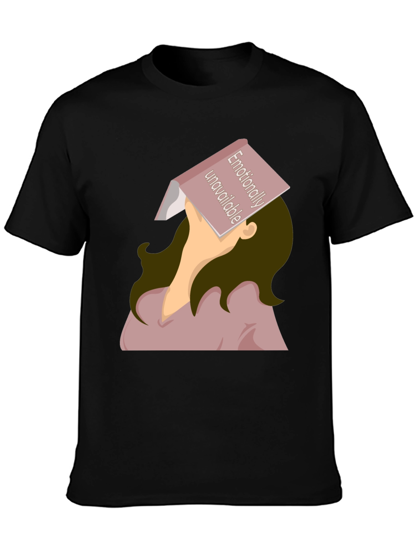 Black Emotionally Unavailable Graphic Tee view 3