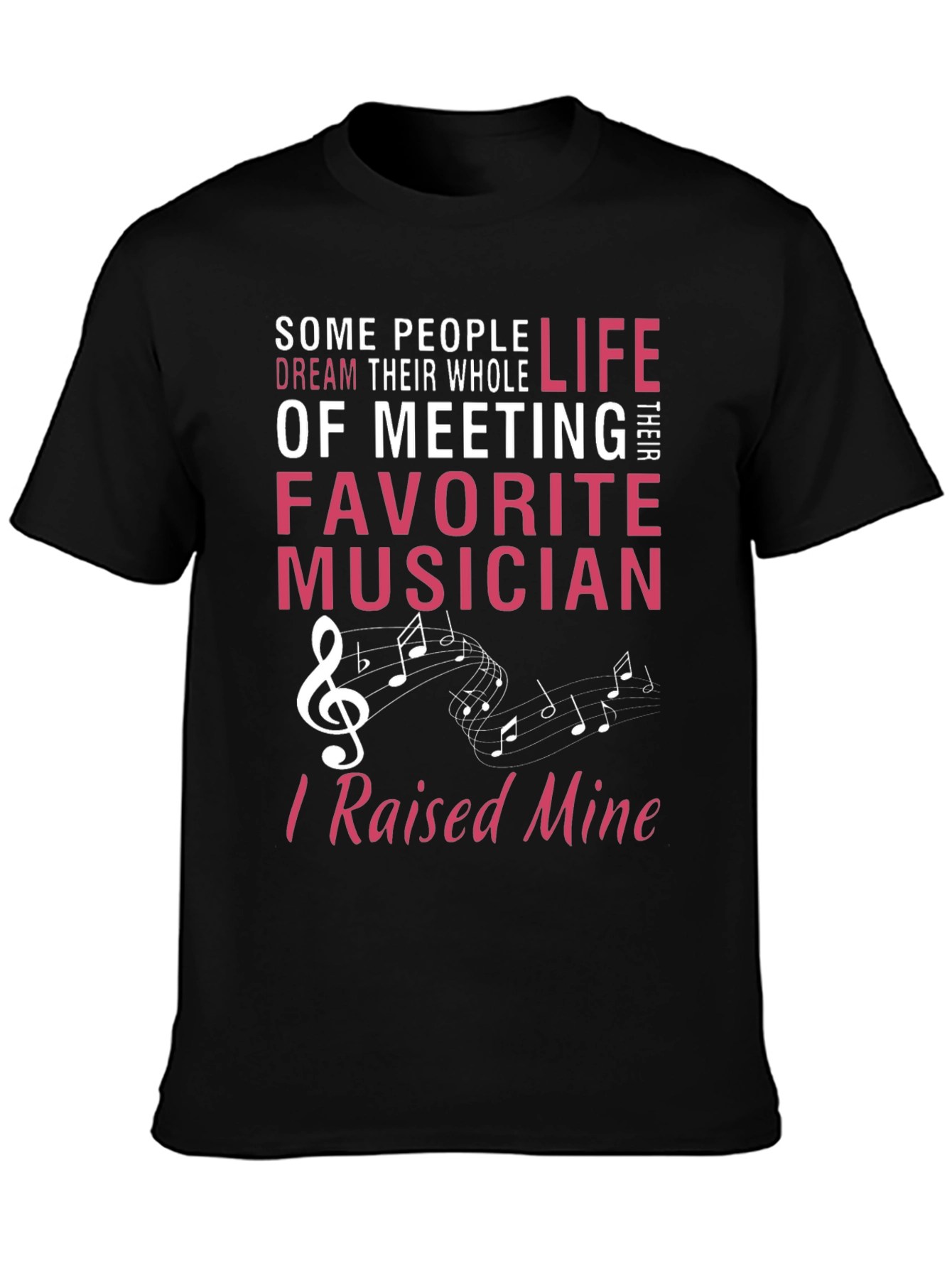 Black Musician's Parent T-Shirt - Raised Mine! view 3