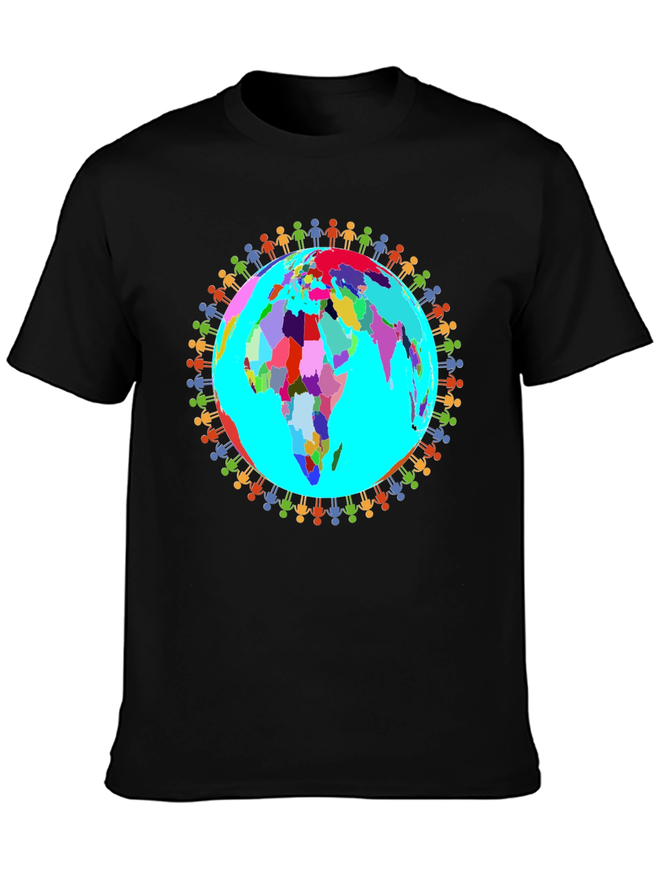 Black Unity Earth T-Shirt view 3