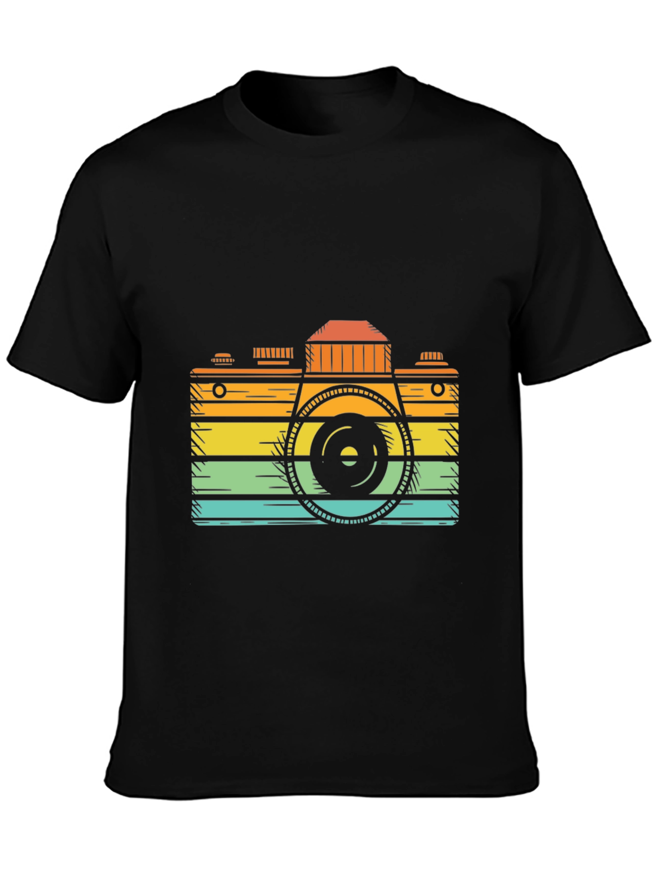 Black Retro Camera Graphic Tee - Classic Cool view 3