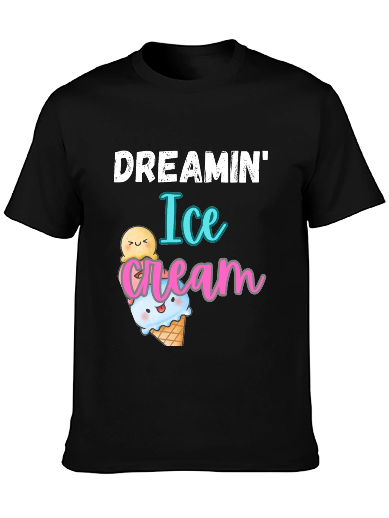 Black Dreamin' Ice Cream Graphic T-Shirt view 3