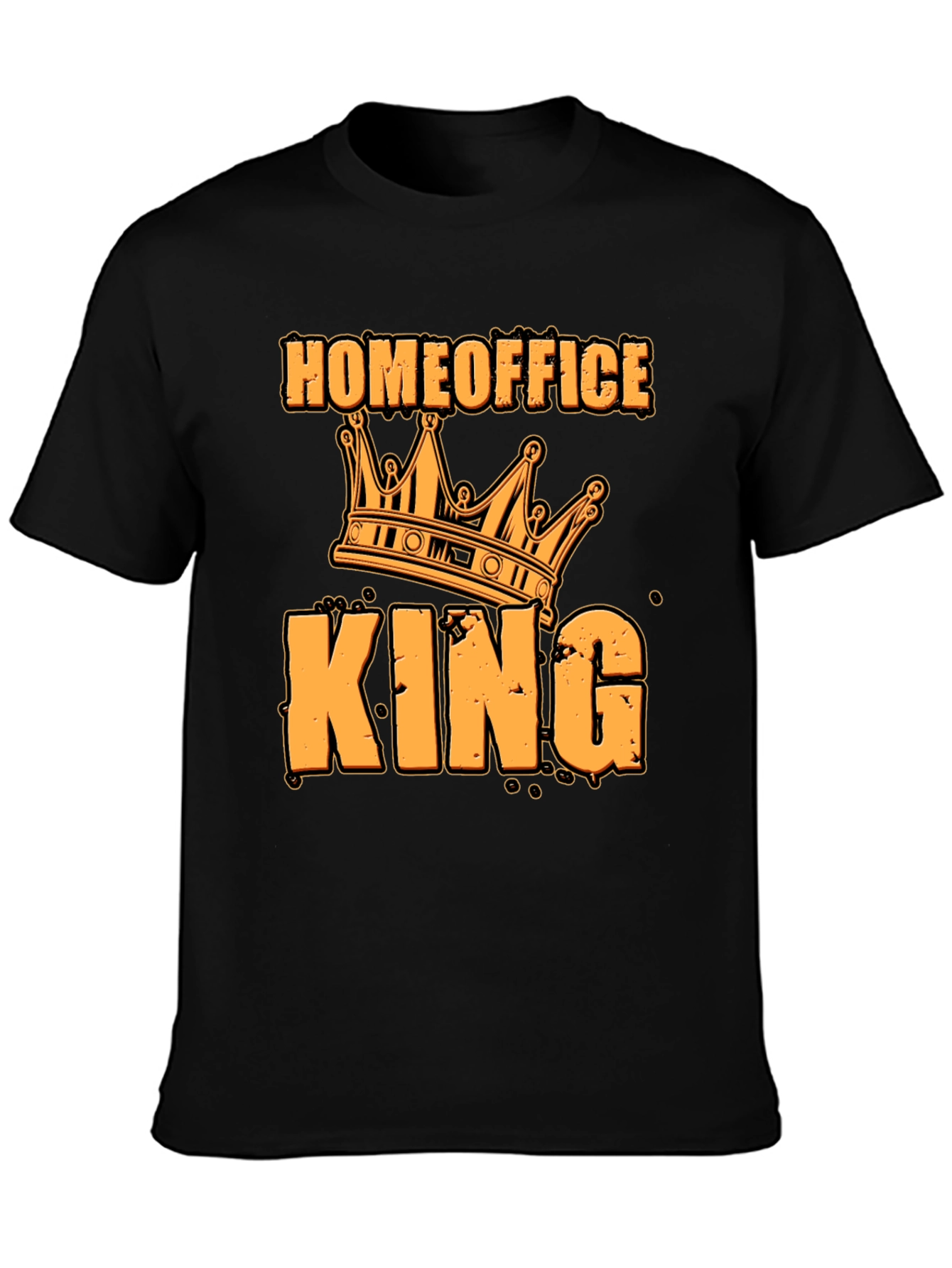 Black Home Office King T-Shirt - Funny Work From Home Tee view 3