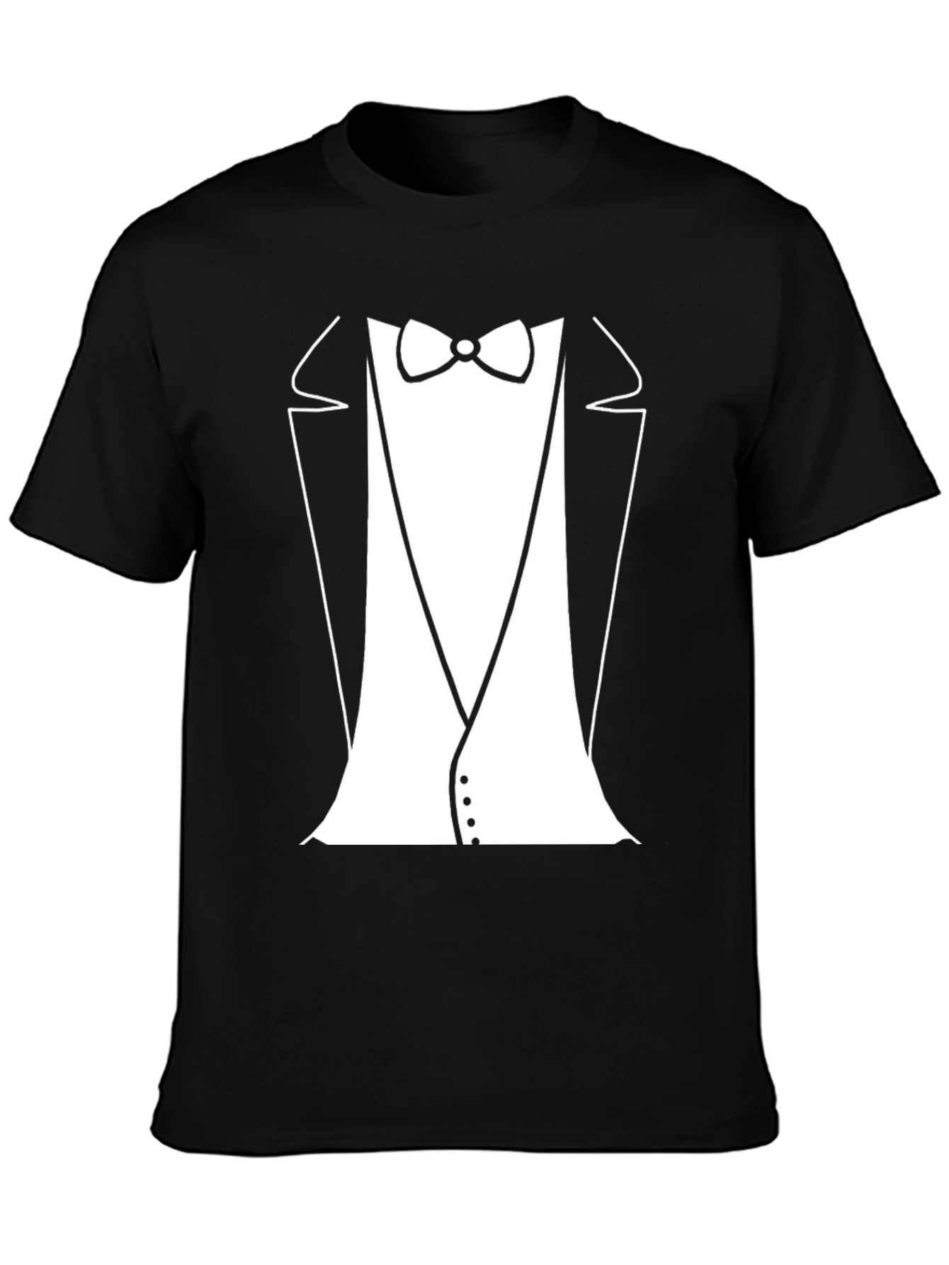 Black Tuxedo T-Shirt - Instant Formal Wear! view 3