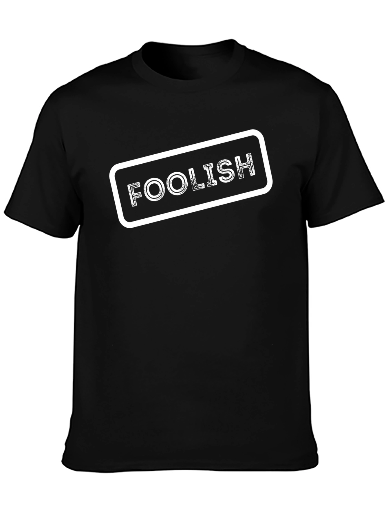 Black Foolish Graphic Tee - Black Cotton Blend view 3