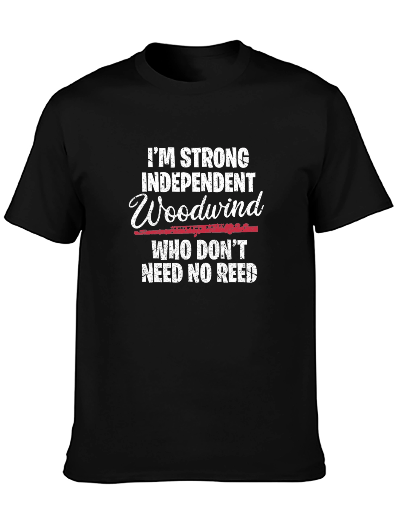 Black Strong Independent Woodwind T-Shirt view 3