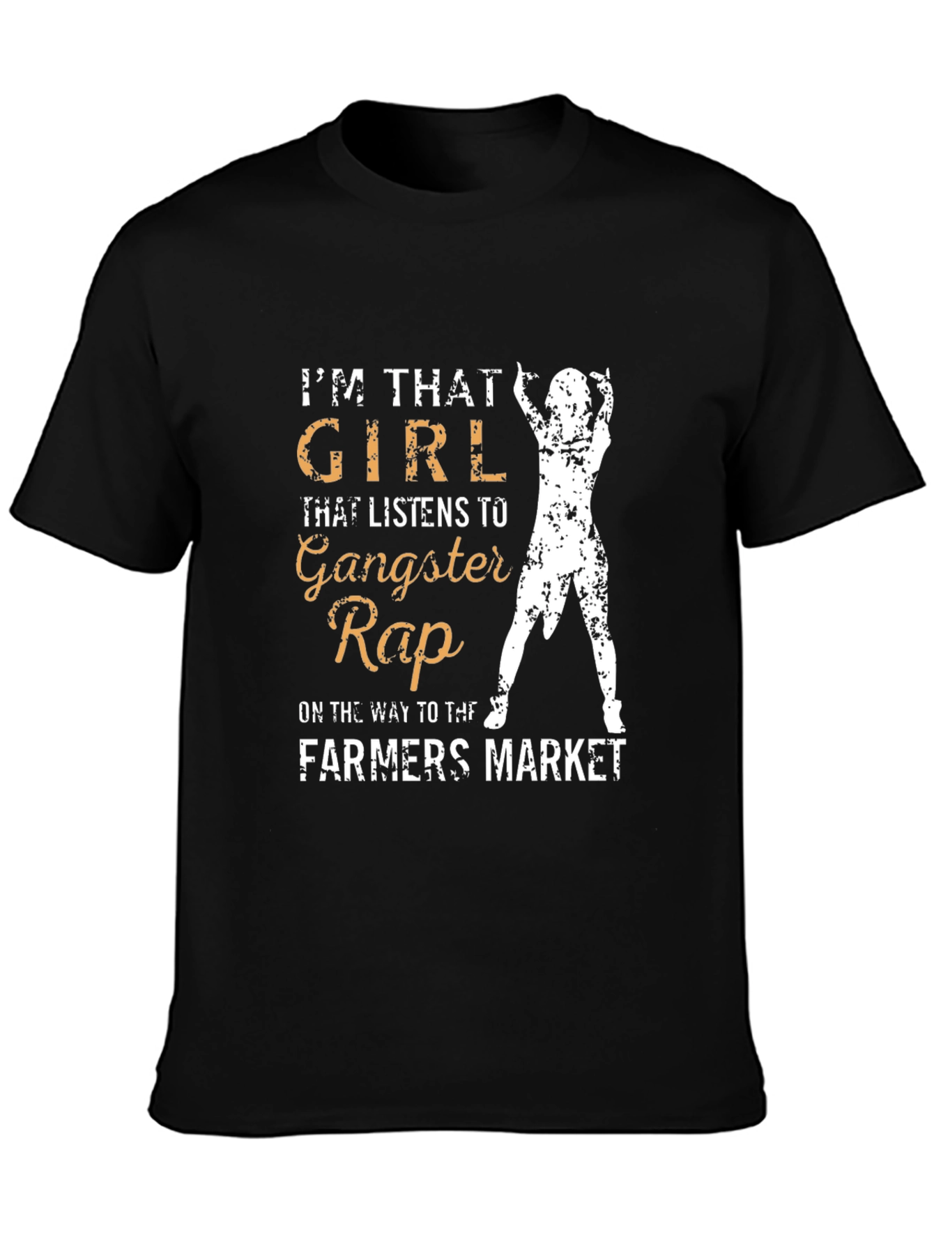 Black Gangster Rap Farmer's Market T-Shirt view 3