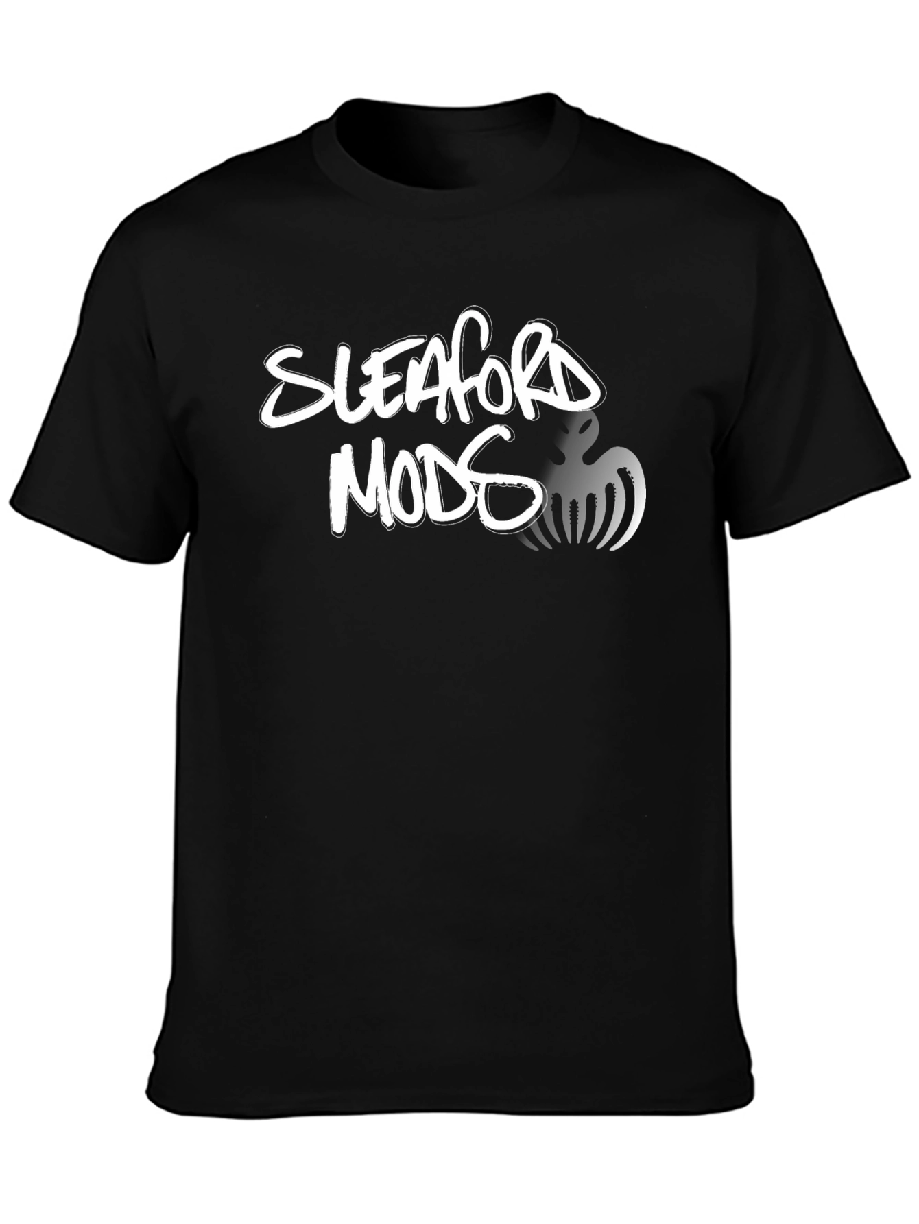 Black Sleaford Mods Black Graphic T-Shirt view 3