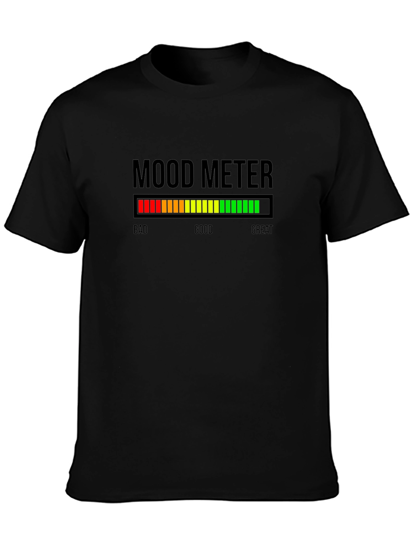 Black Mood Meter Graphic T-Shirt - Express Your Feelings! view 3