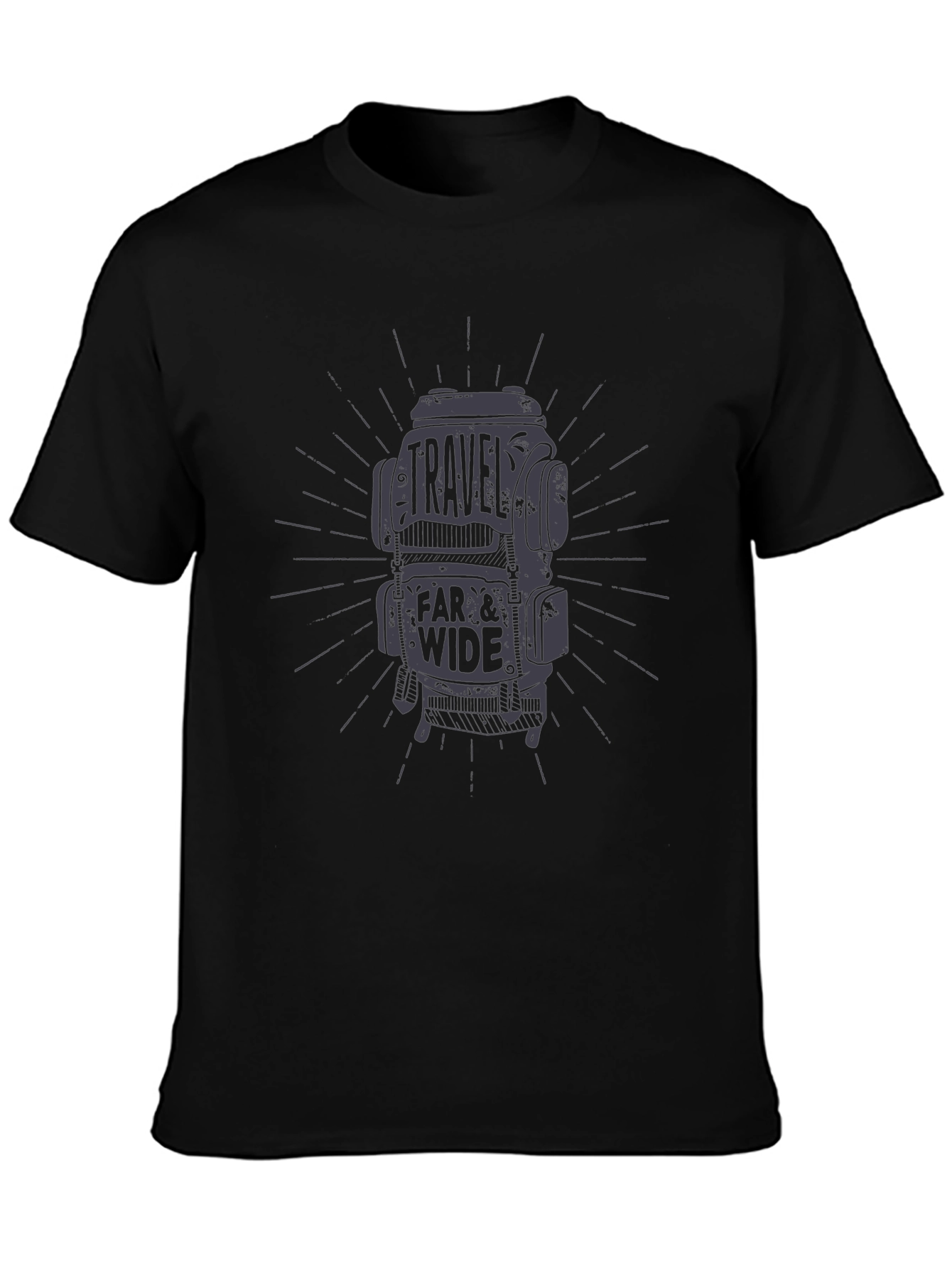 Black Travel Far & Wide Graphic Tee - Black view 3