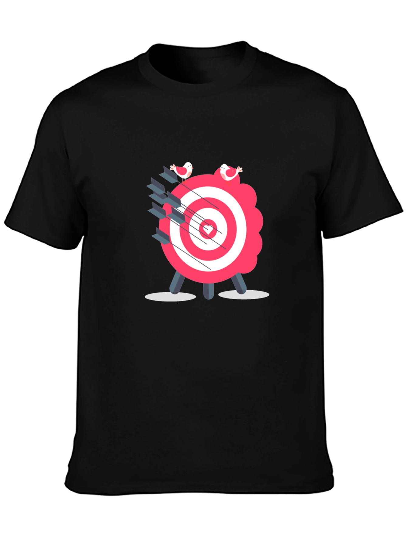 Black Target Practice Graphic Tee - Black Cotton Shirt view 3