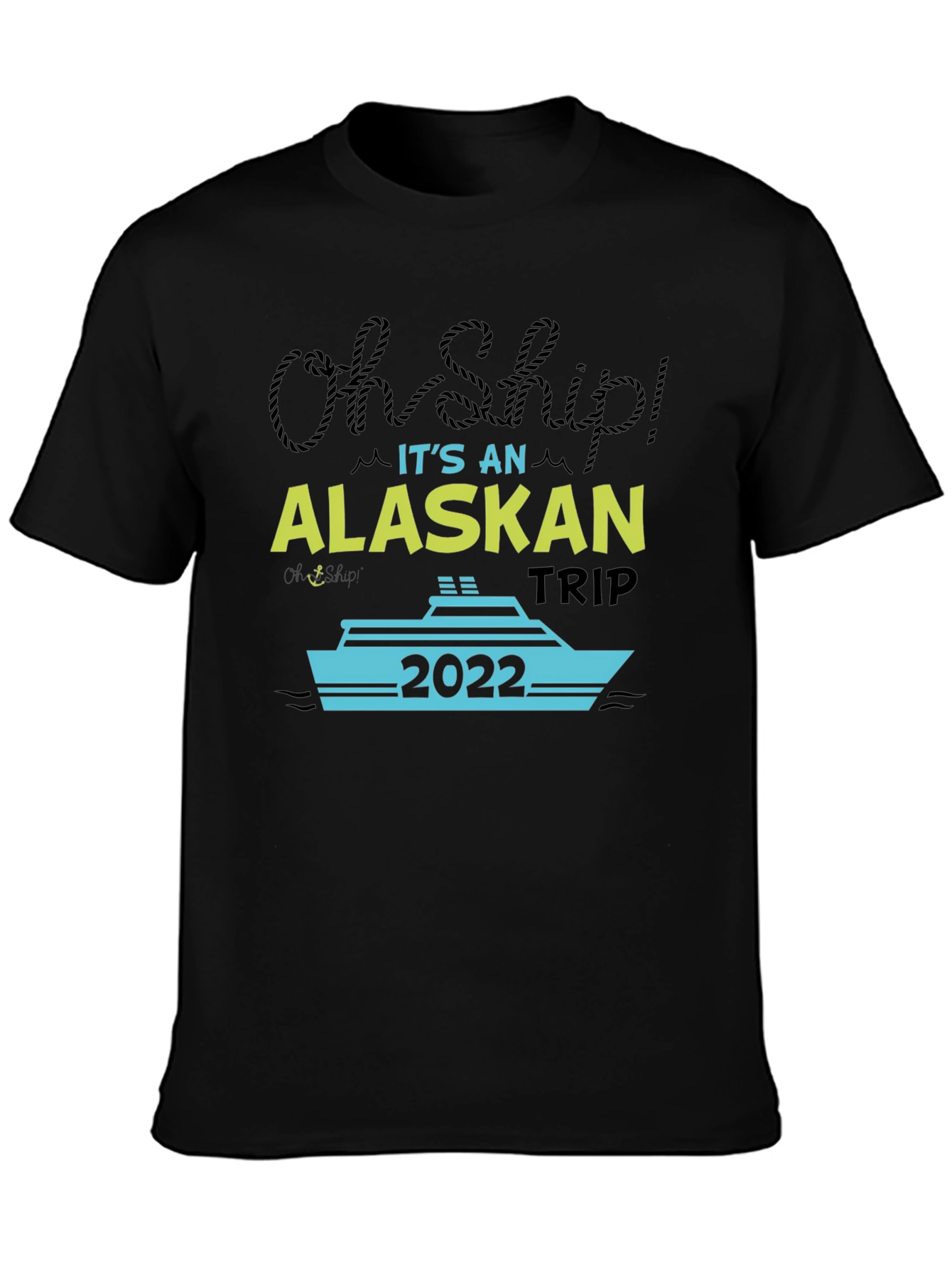 Black Alaskan Trip 2022 Graphic T-Shirt view 3