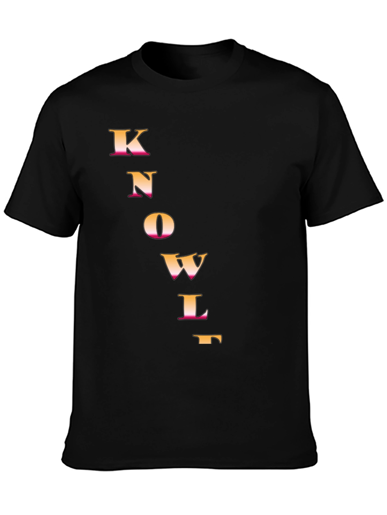 Black Knowlt Black T-Shirt - Stylish Graphic Tee view 3
