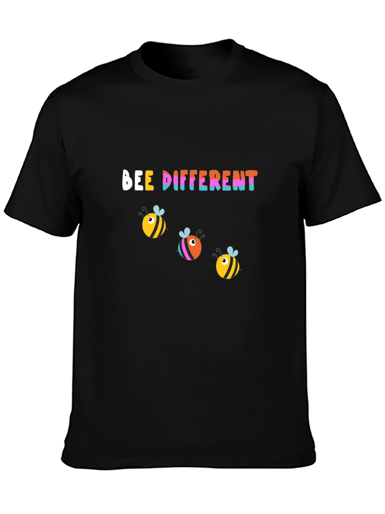 Black Bee Different Graphic Tee - Black view 3
