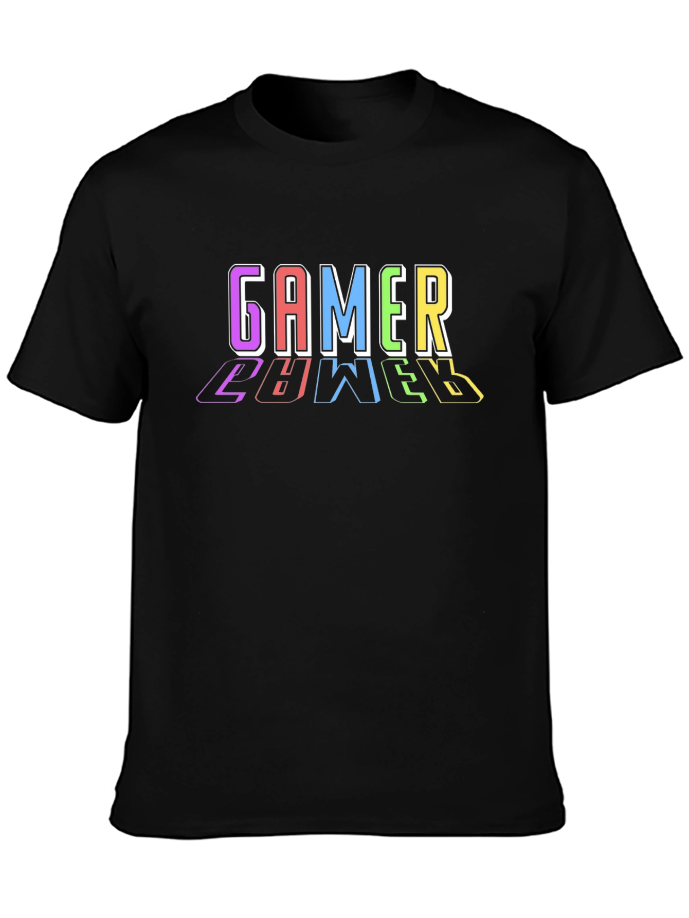 Black Gamer Level T-Shirt view 3