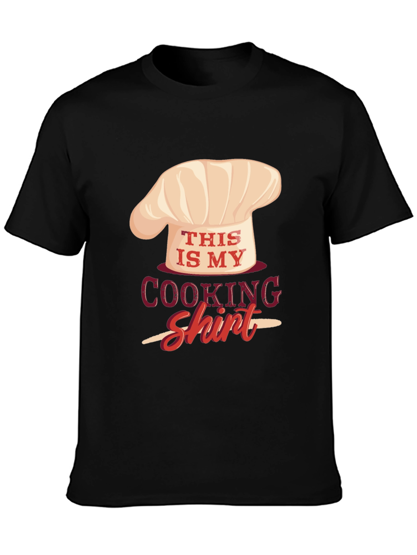 Black This Is My Cooking Shirt - Chef Hat Graphic Tee view 3