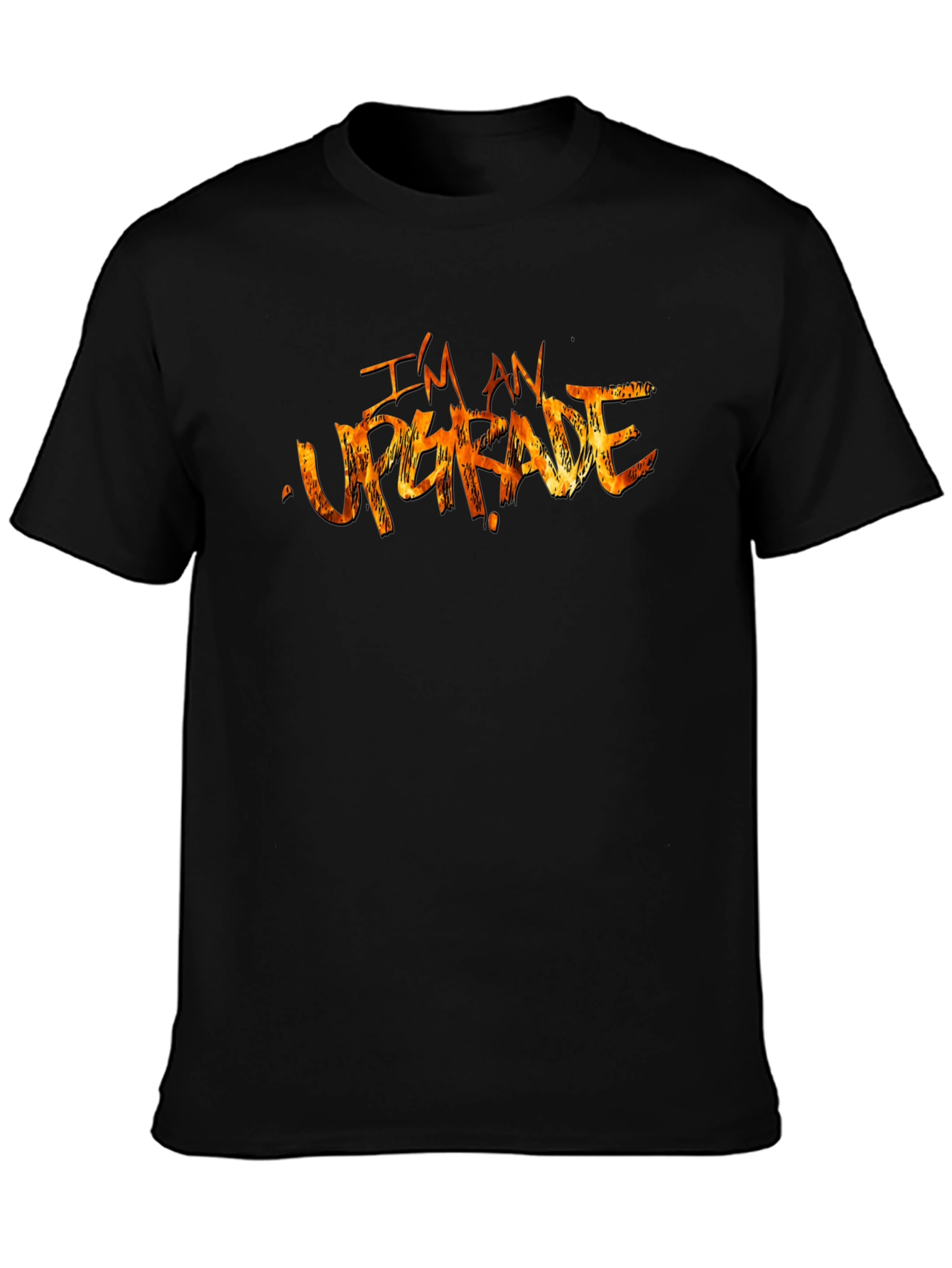 Black I'm an Upgrade Graphic Black T-Shirt view 3