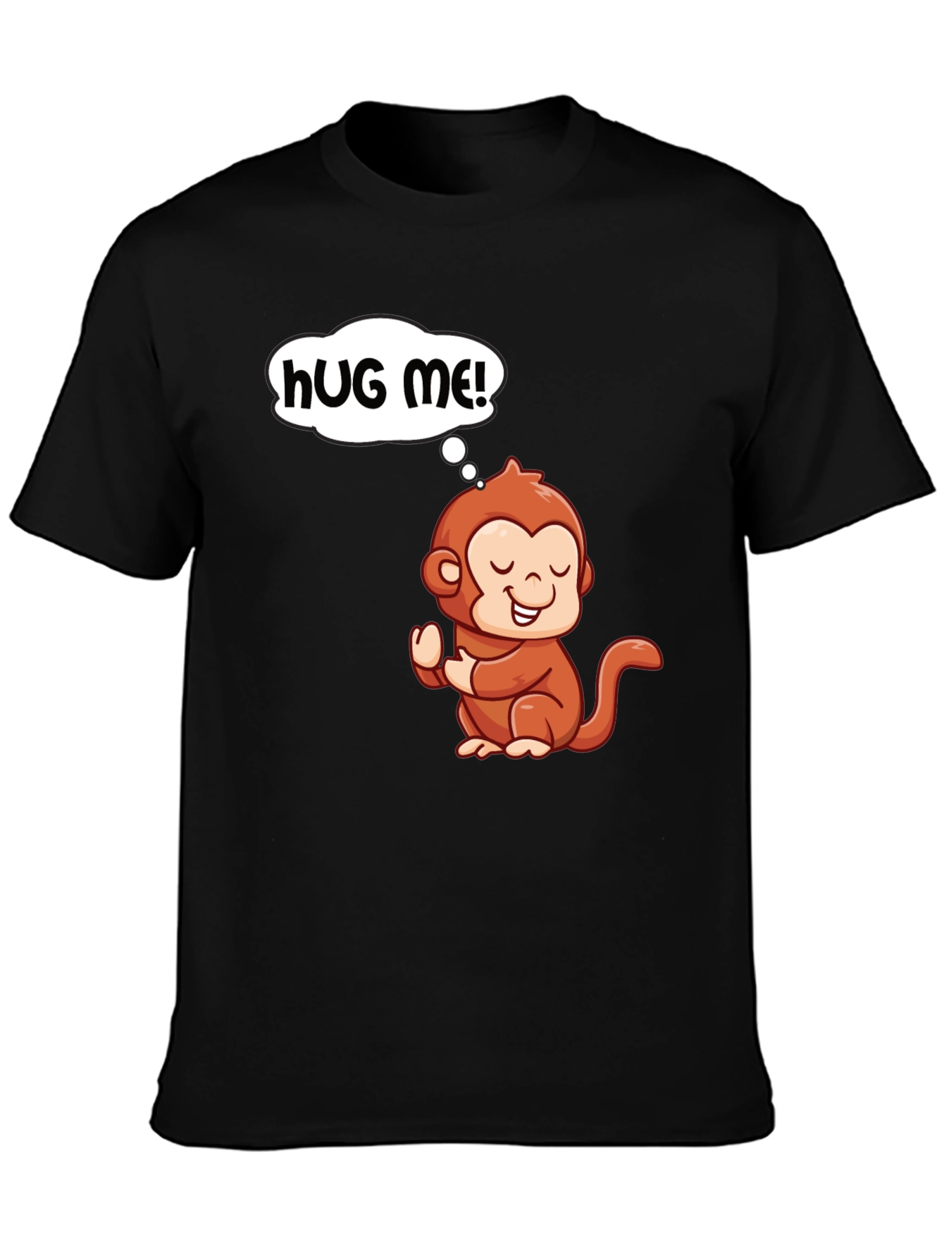 Cute Monkey Graphic T-Shirt - Hug Me! - 3