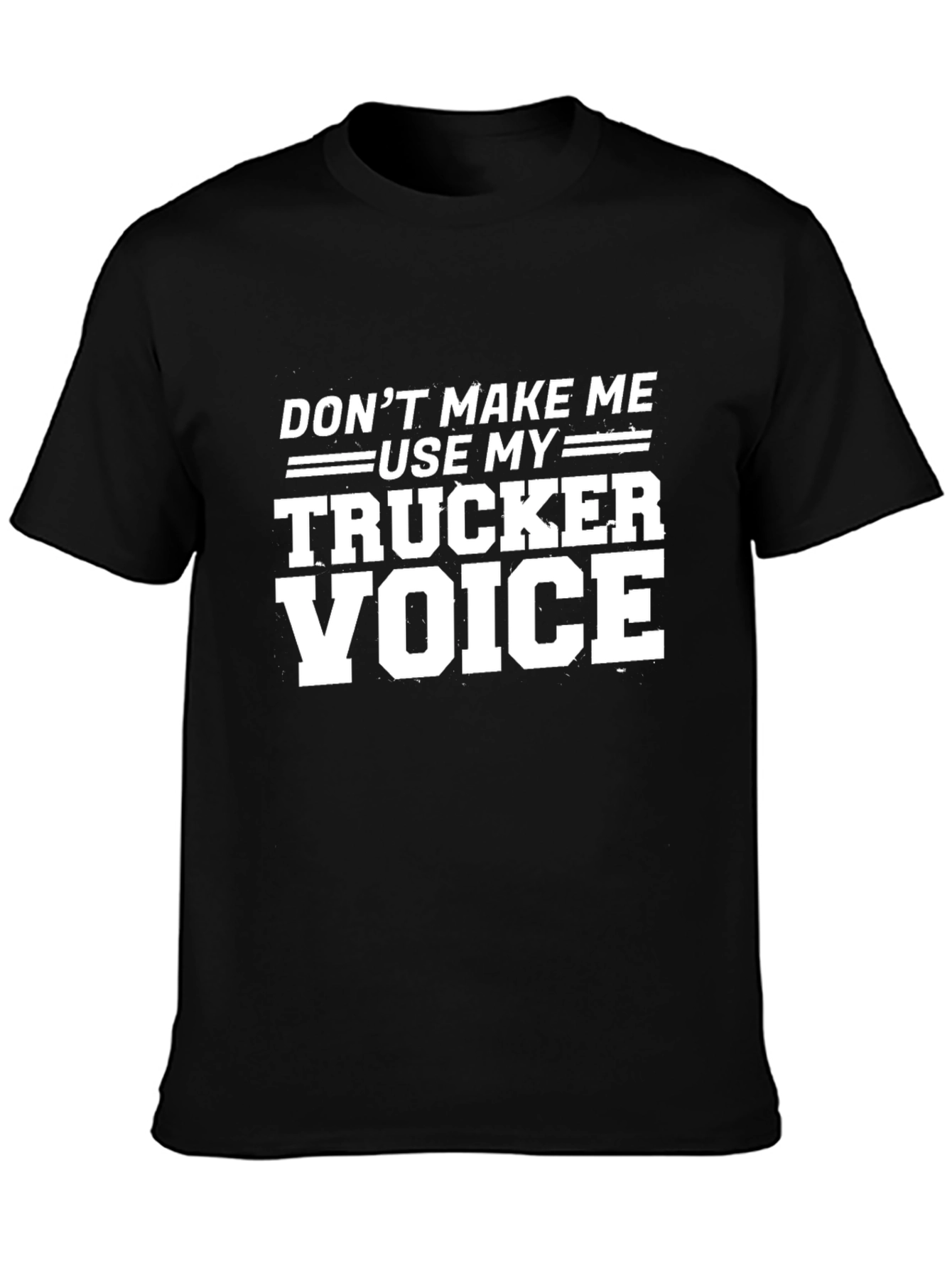 Black Trucker Voice T-Shirt - Funny Novelty Tee view 3