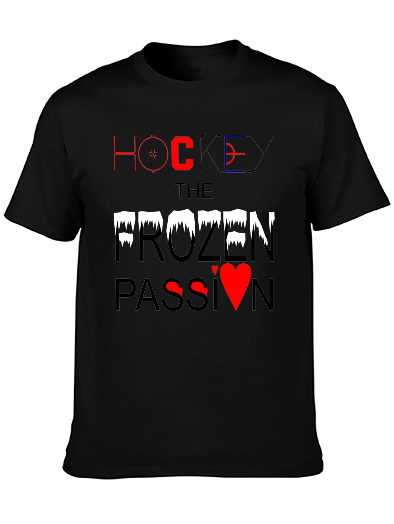 Black Hockey Frozen Passion T-Shirt view 3