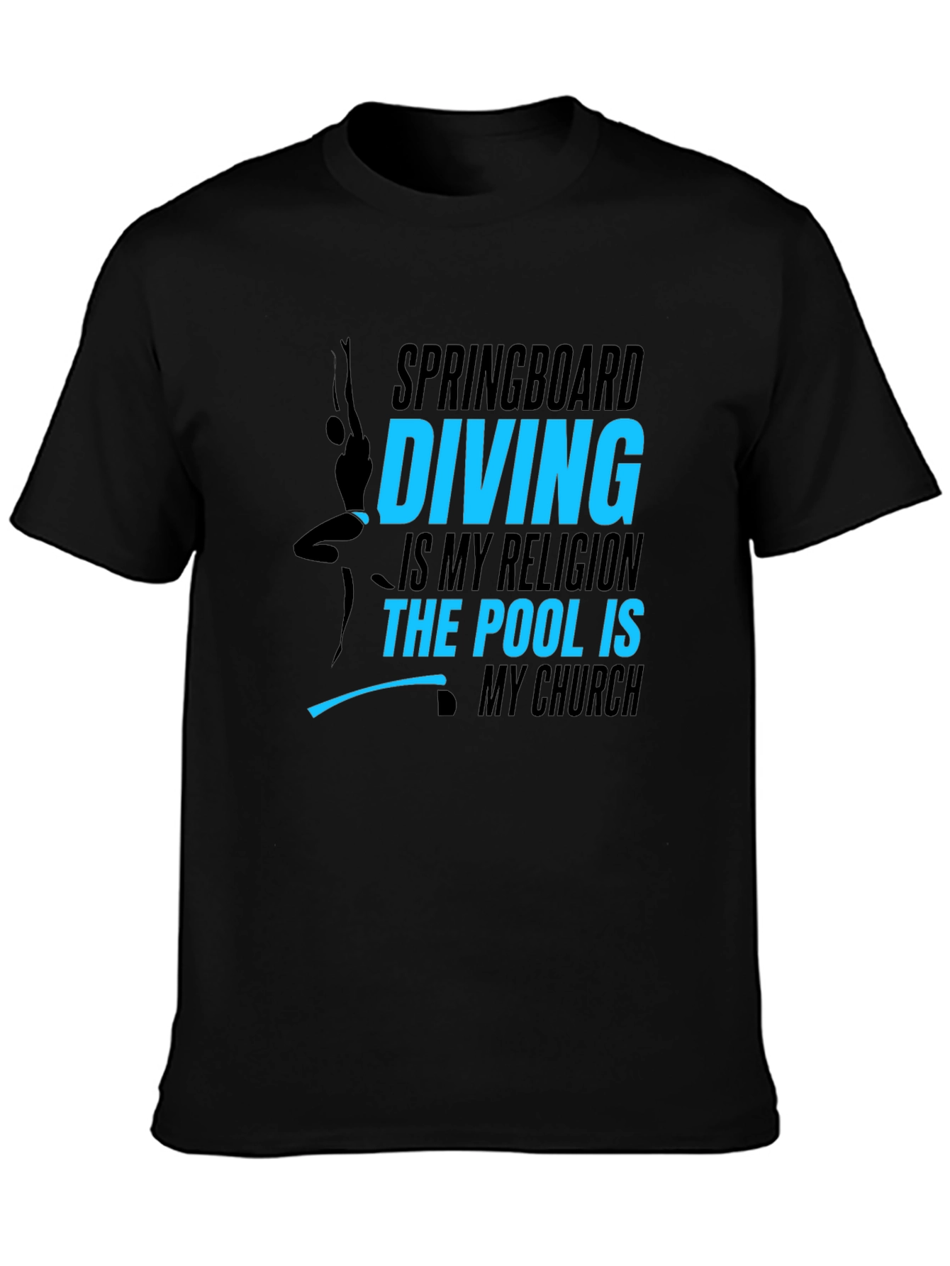Black Diving Religion Black T-Shirt view 3